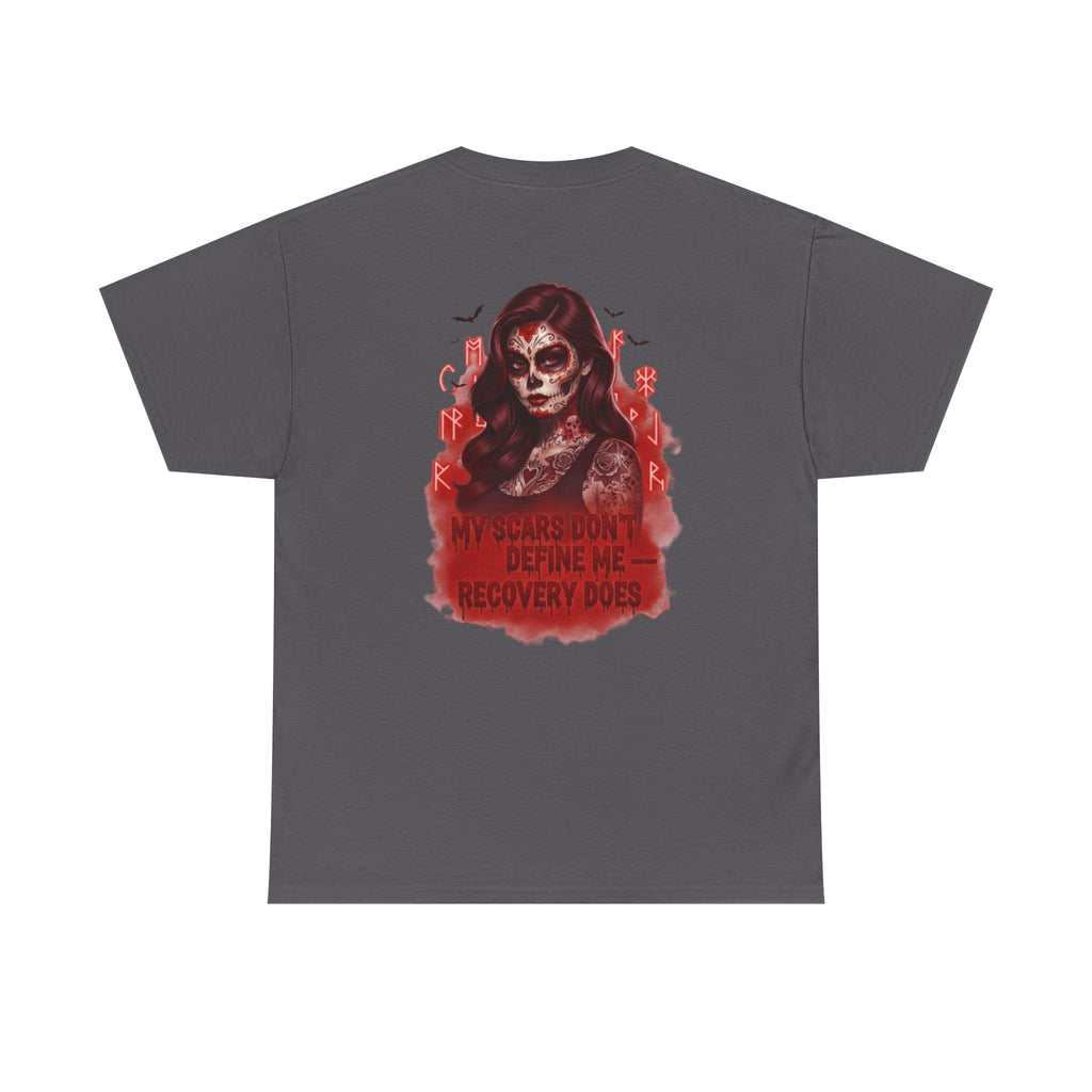 Gothic Recovery Tee - My Scars Don't Define Me - Halloween, Self-Love, Empowerment, Unisex Cotton Shirt, Gift Idea, Casual Wear