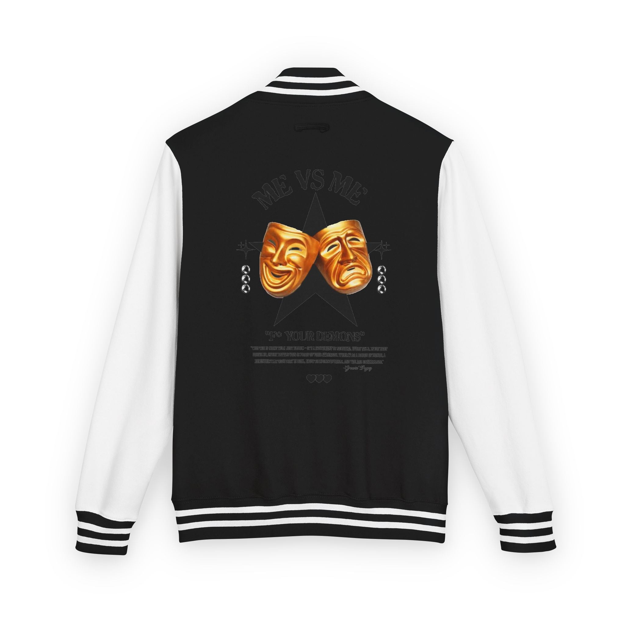 Unisex Heavyweight Letterman Jacket with Bold Artwork, Casual Style, Perfect for Theatre Lovers, Comfortable Streetwear, Great Gift [...]