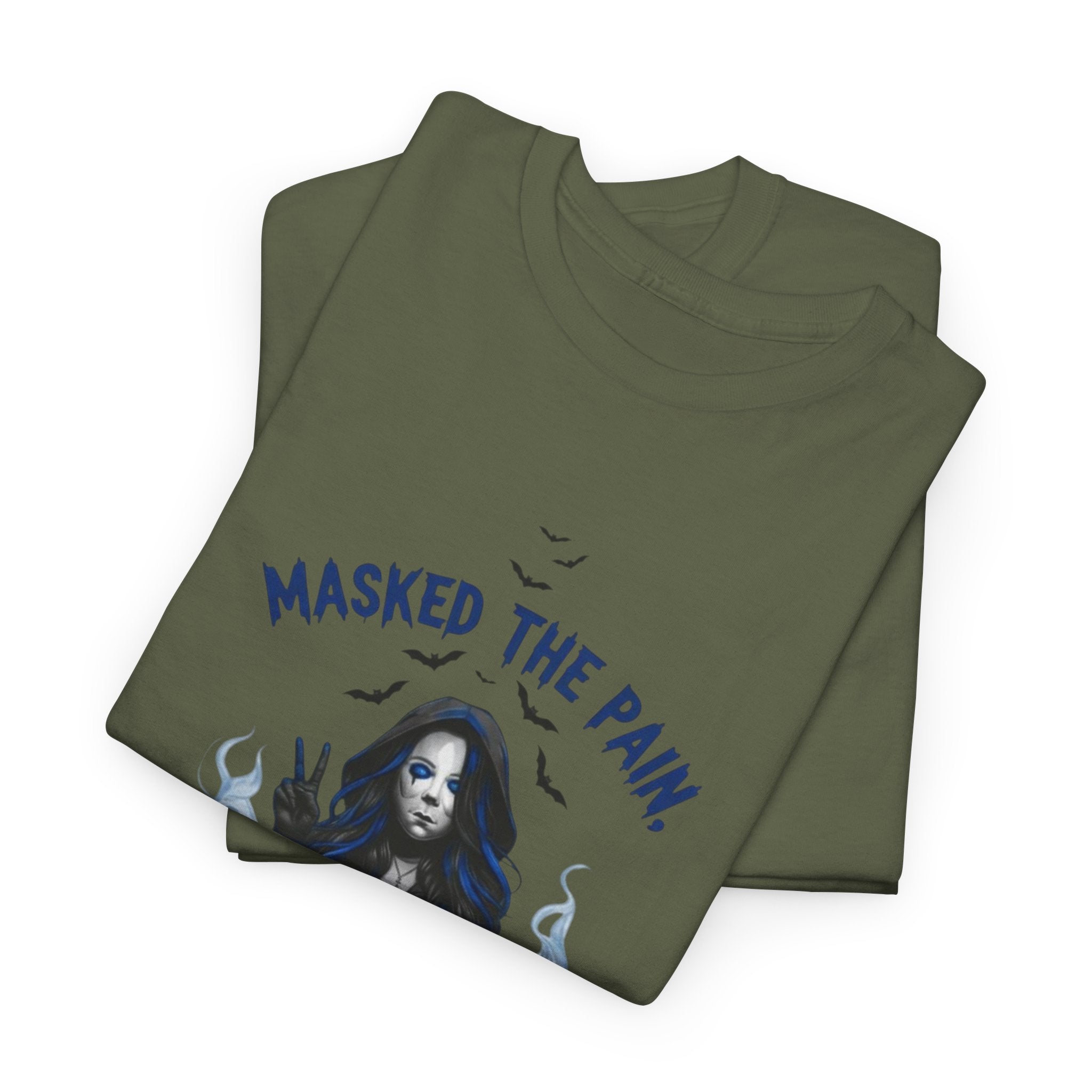 Recovery-Themed Unisex Heavy Cotton Tee – Masked The Pain, Gift for Mental Health Awareness, Comfortable Casual Wear, Support Recovery [...]