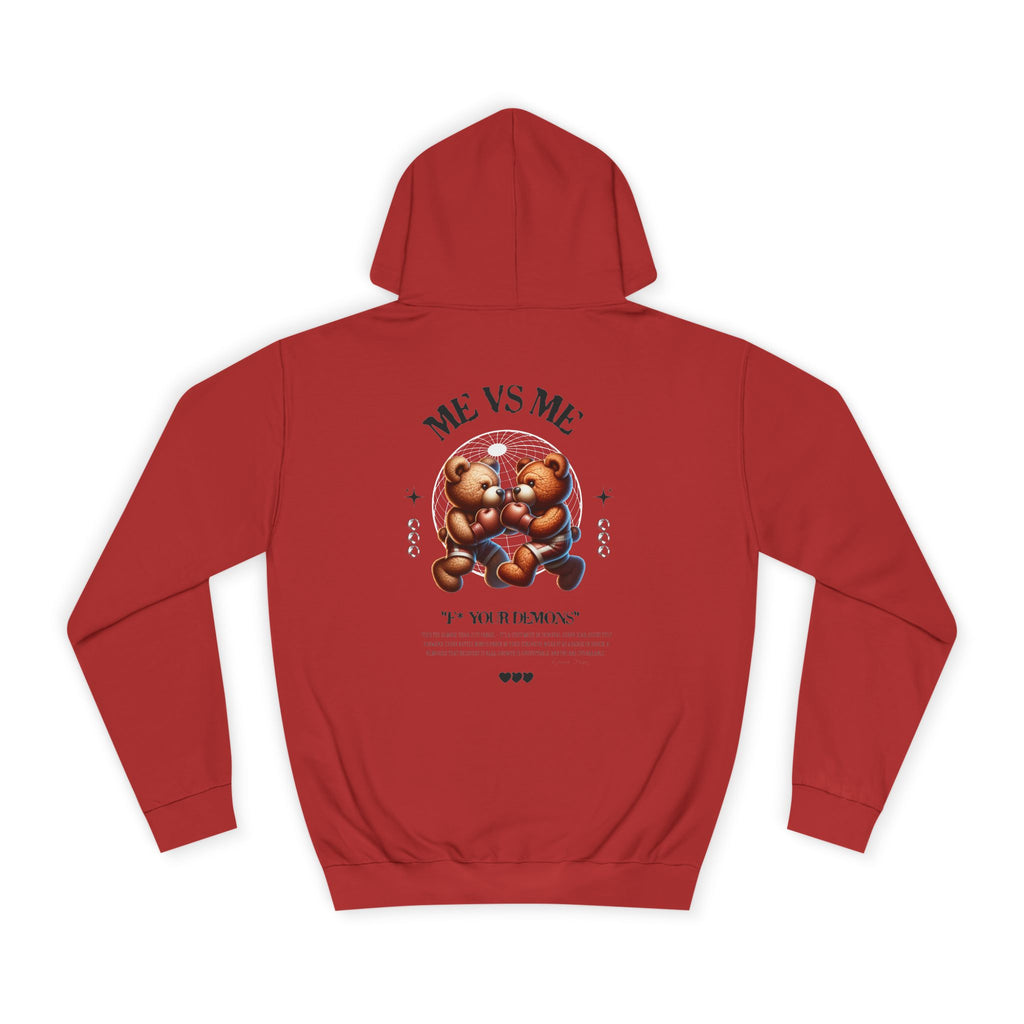 Unisex Teddy Bear College Hoodie, Cozy Streetwear, Perfect Gift for Students, Fall Wardrobe Essential, Casual Everyday Style