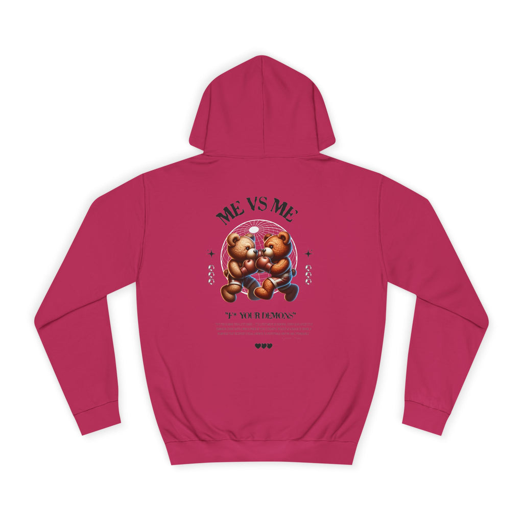 Unisex Teddy Bear College Hoodie, Cozy Streetwear, Perfect Gift for Students, Fall Wardrobe Essential, Casual Everyday Style