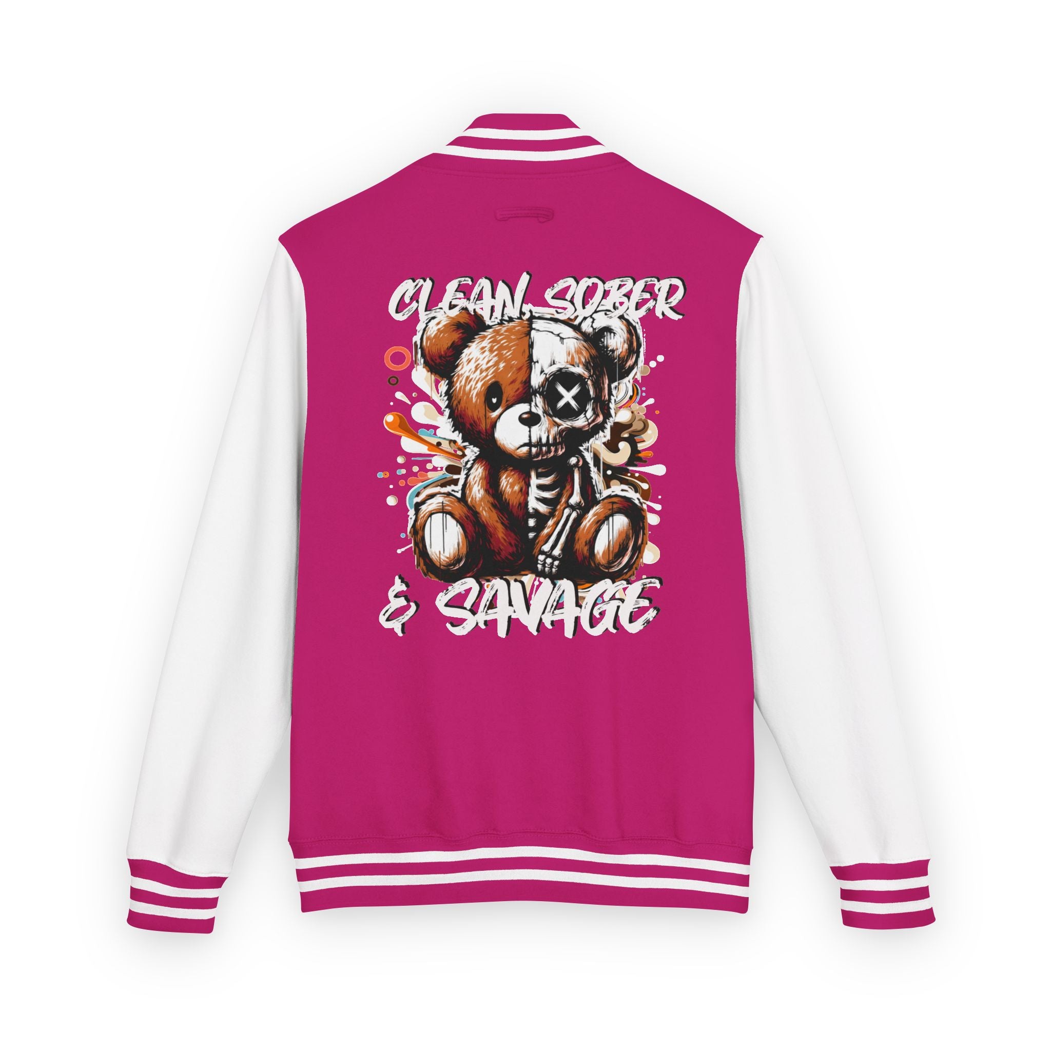 Clean, Sober & Savage Unisex Heavyweight Letterman Jacket | Trendy College Apparel, Retro Sportswear, Casual Jacket, Gift for Teens, [...]