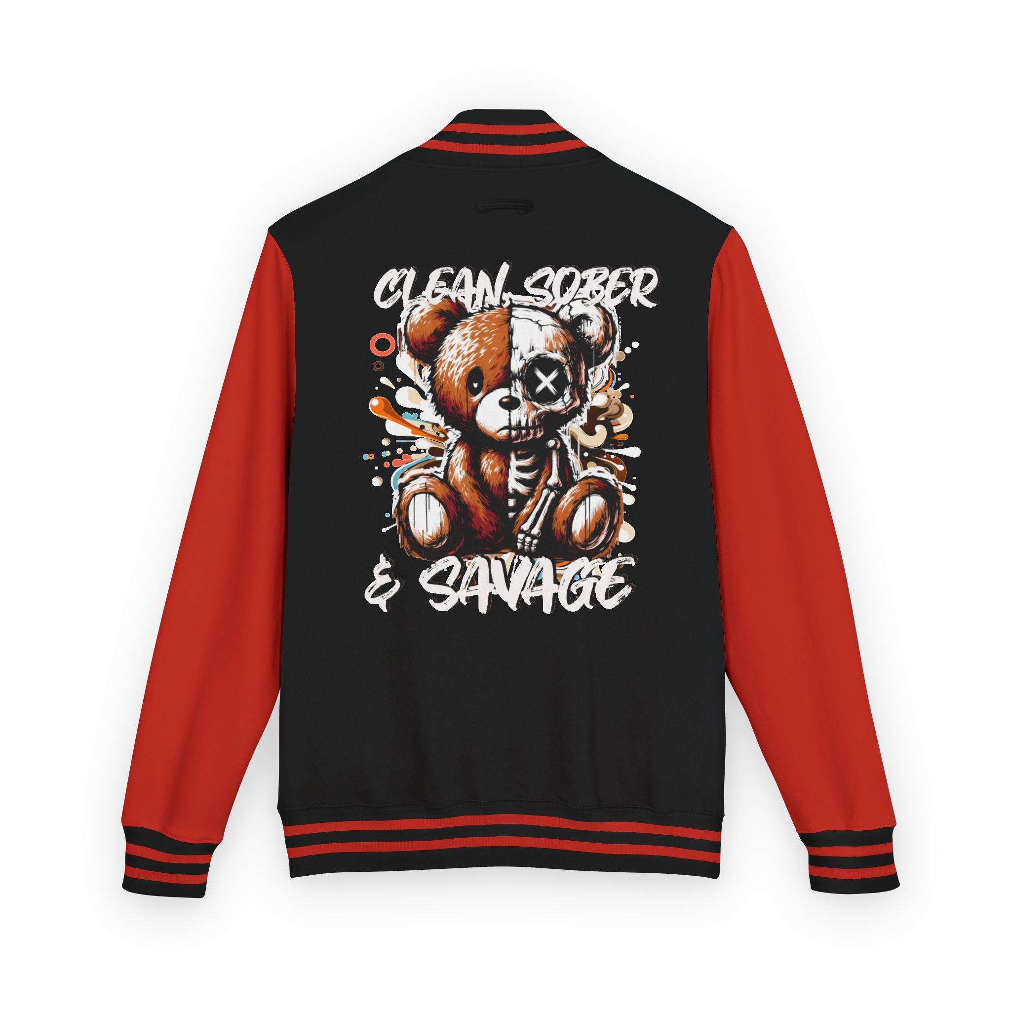 Clean, Sober & Savage Unisex Heavyweight Letterman Jacket | Trendy College Apparel, Retro Sportswear, Casual Jacket, Gift for Teens, [...]