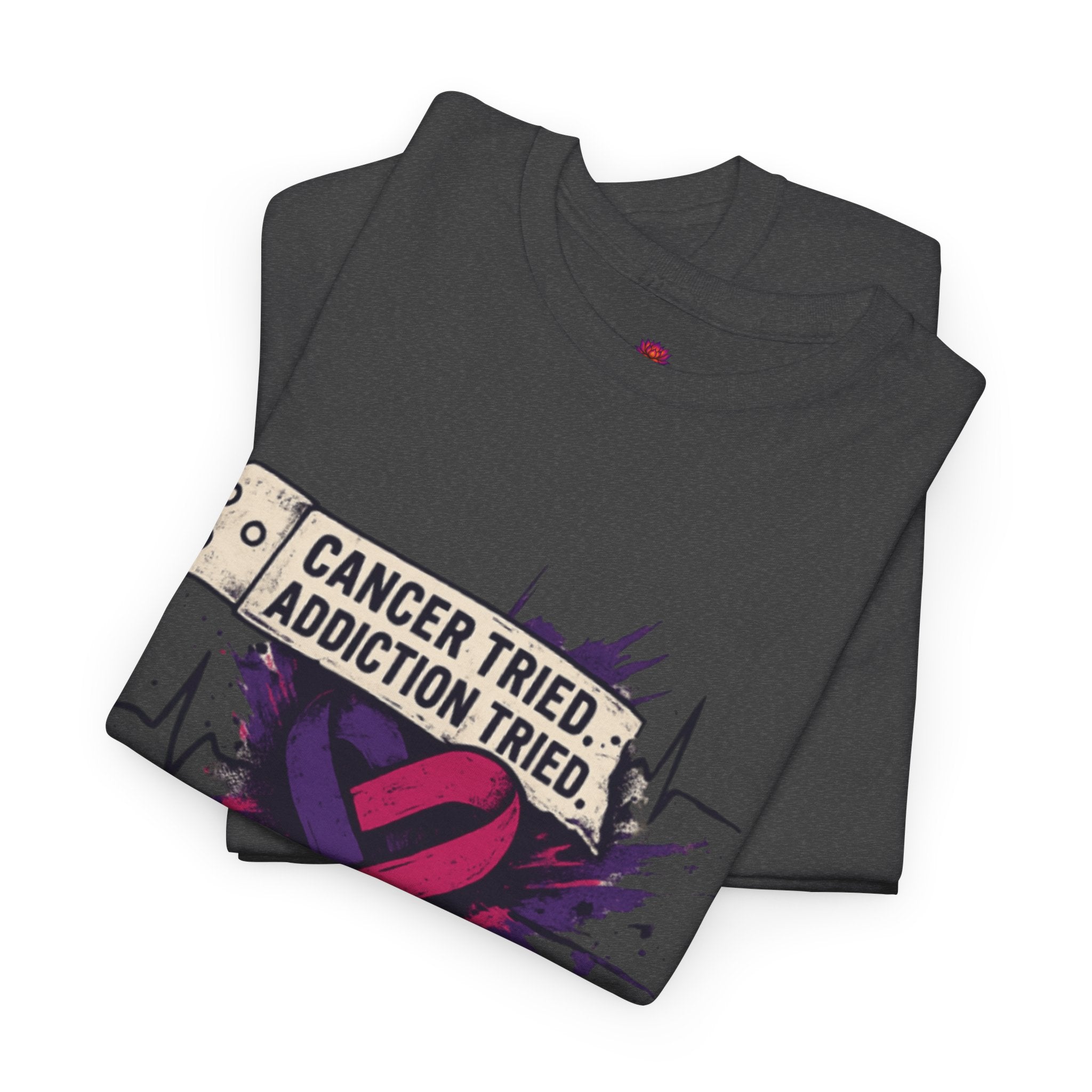 Unisex Heavy Cotton Tee with Bold Statement Design | Supportive Gift for Survivors, Casual Wear, Awareness Events, Everyday Comfort, [...]