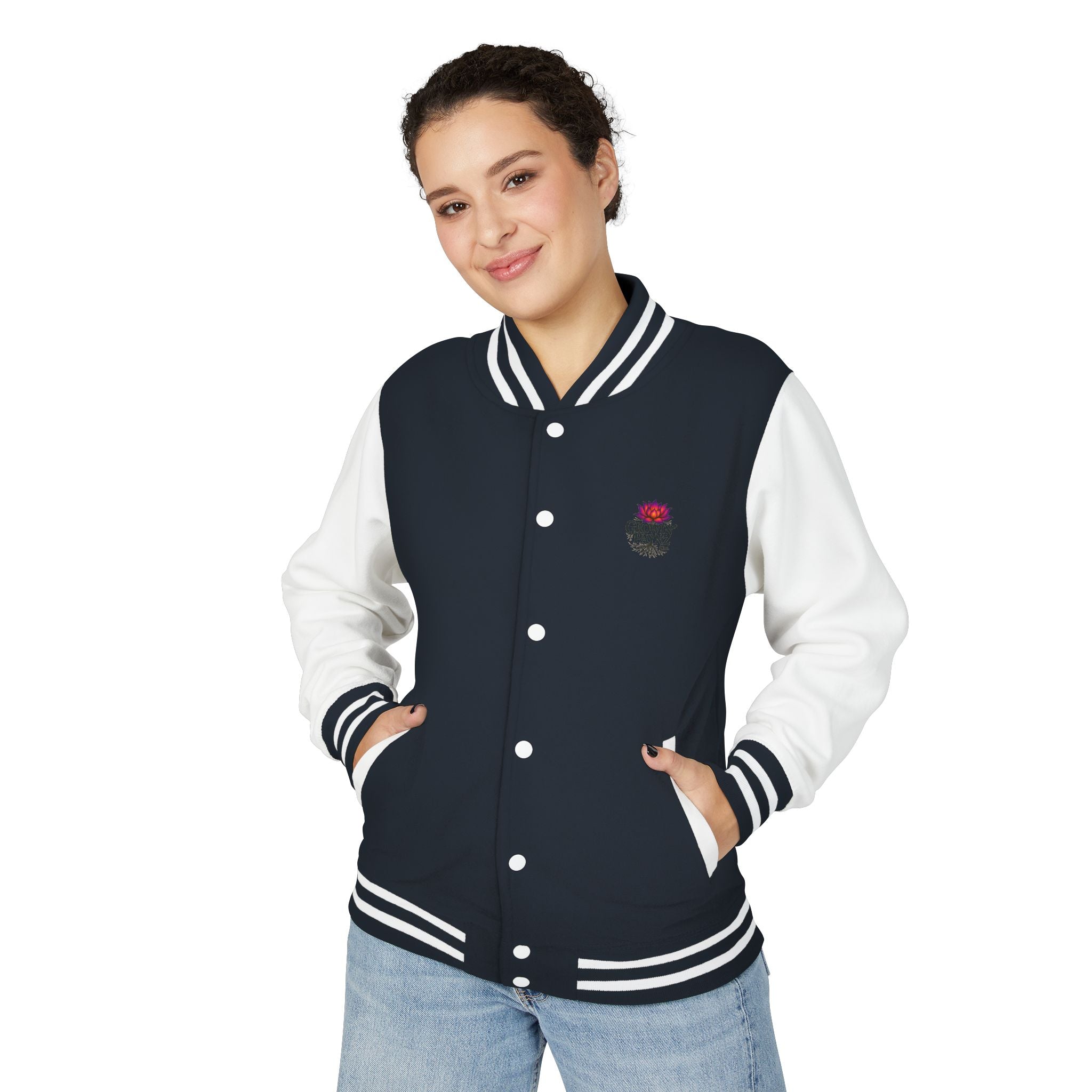 Healing Like a Mother Letterman Jacket, Unisex Varsity Jacket, Trendy Outerwear, Gift for Moms, Stylish Letterman for Her, Casual [...]