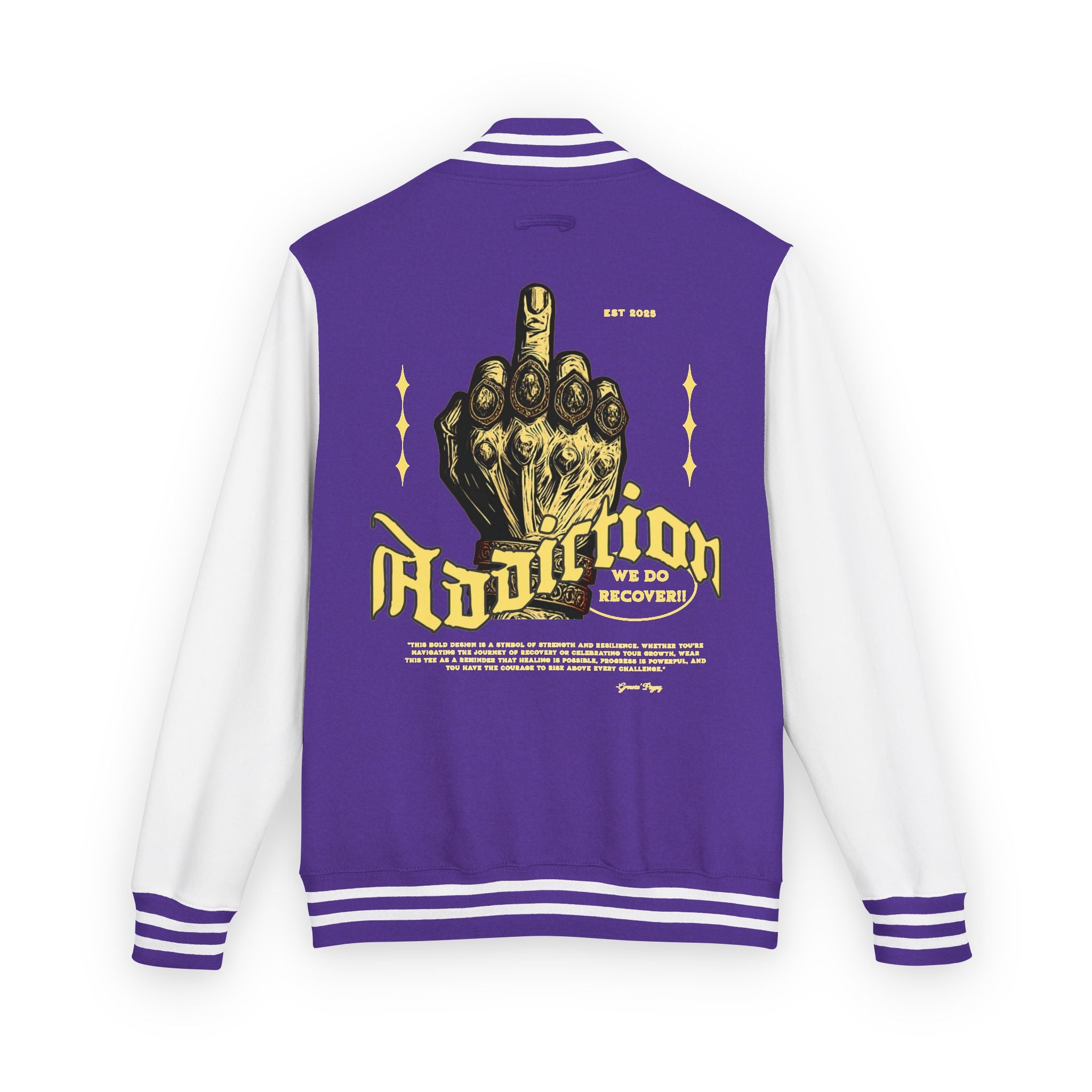 Unisex Heavyweight Letterman Jacket with Unique Graphic Design, Trendy Varsity Style, Casual Outerwear, Gift for Him/Her, Perfect for [...]