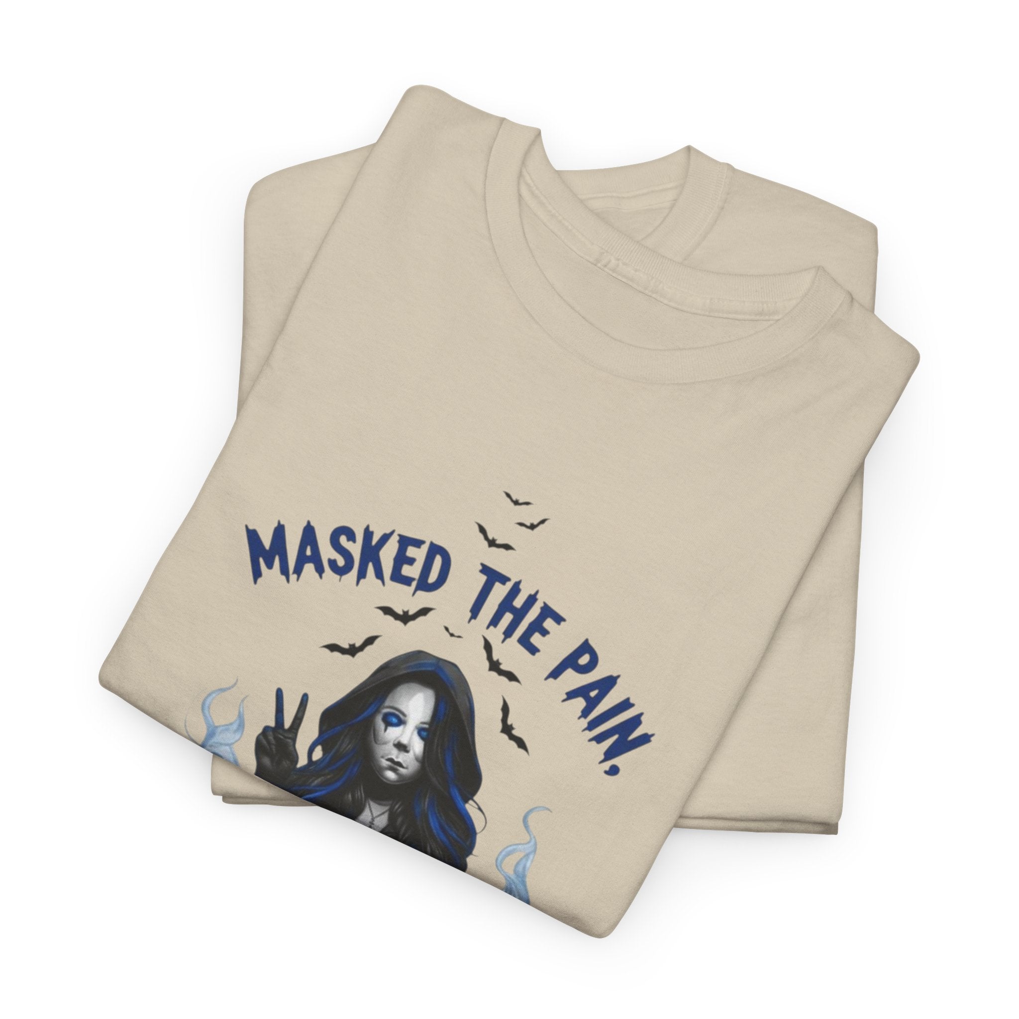 Recovery-Themed Unisex Heavy Cotton Tee – Masked The Pain, Gift for Mental Health Awareness, Comfortable Casual Wear, Support Recovery [...]
