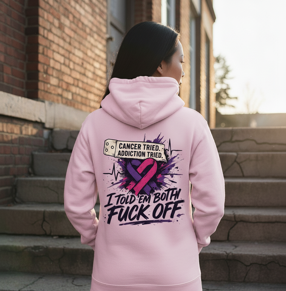 Recovery Themed Unisex Hoodie, Cozy Casual Wear, Cancer Awareness Apparel, Supportive Gift for Friends and Family, Perfect for Fall [...]
