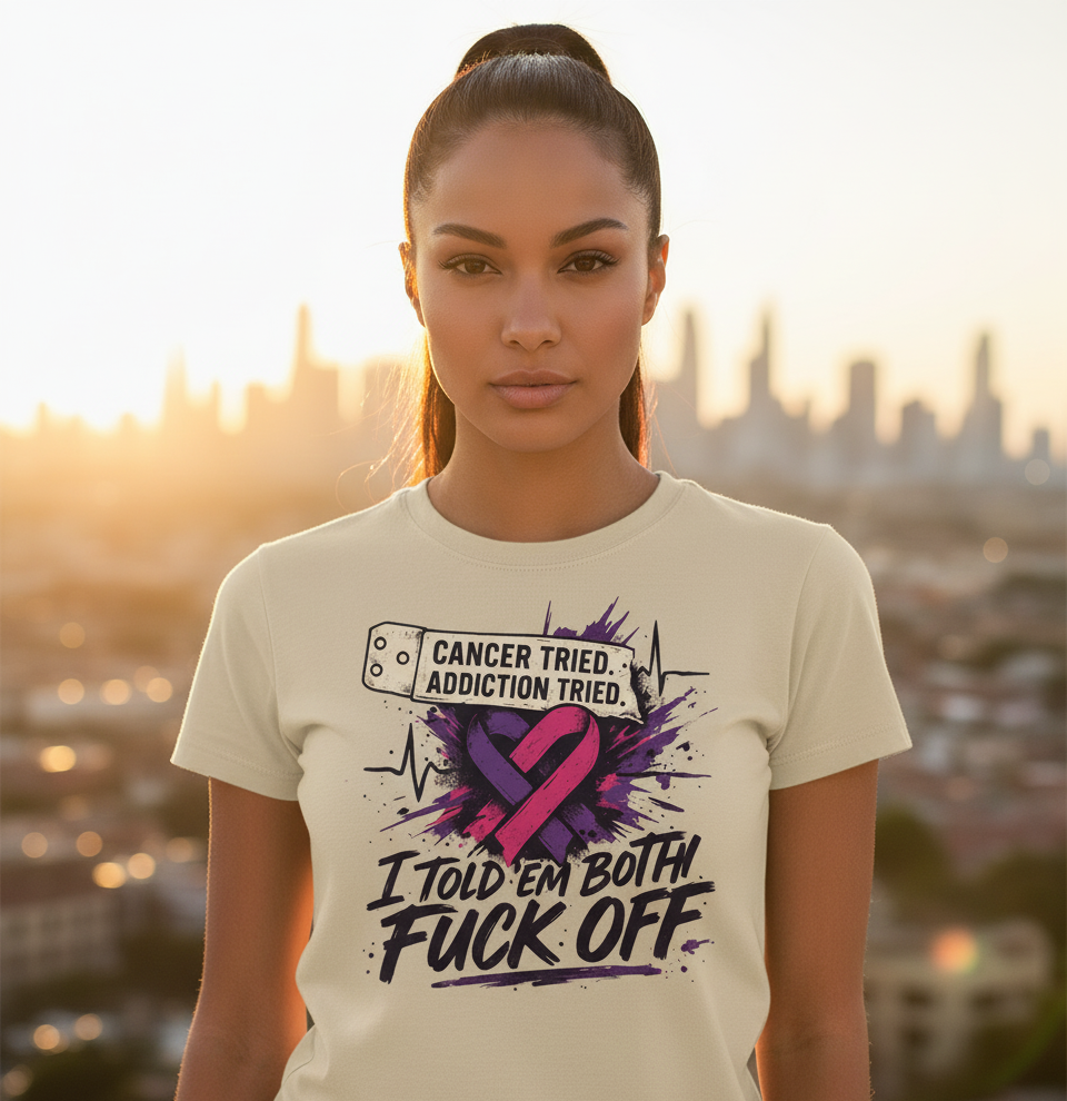Unisex Heavy Cotton Tee with Bold Statement Design | Supportive Gift for Survivors, Casual Wear, Awareness Events, Everyday Comfort, [...]