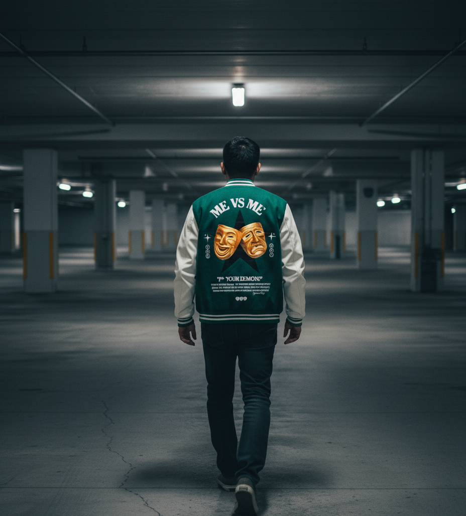Unisex Heavyweight Letterman Jacket with Bold Artwork, Casual Style, Perfect for Theatre Lovers, Comfortable Streetwear, Great Gift [...]