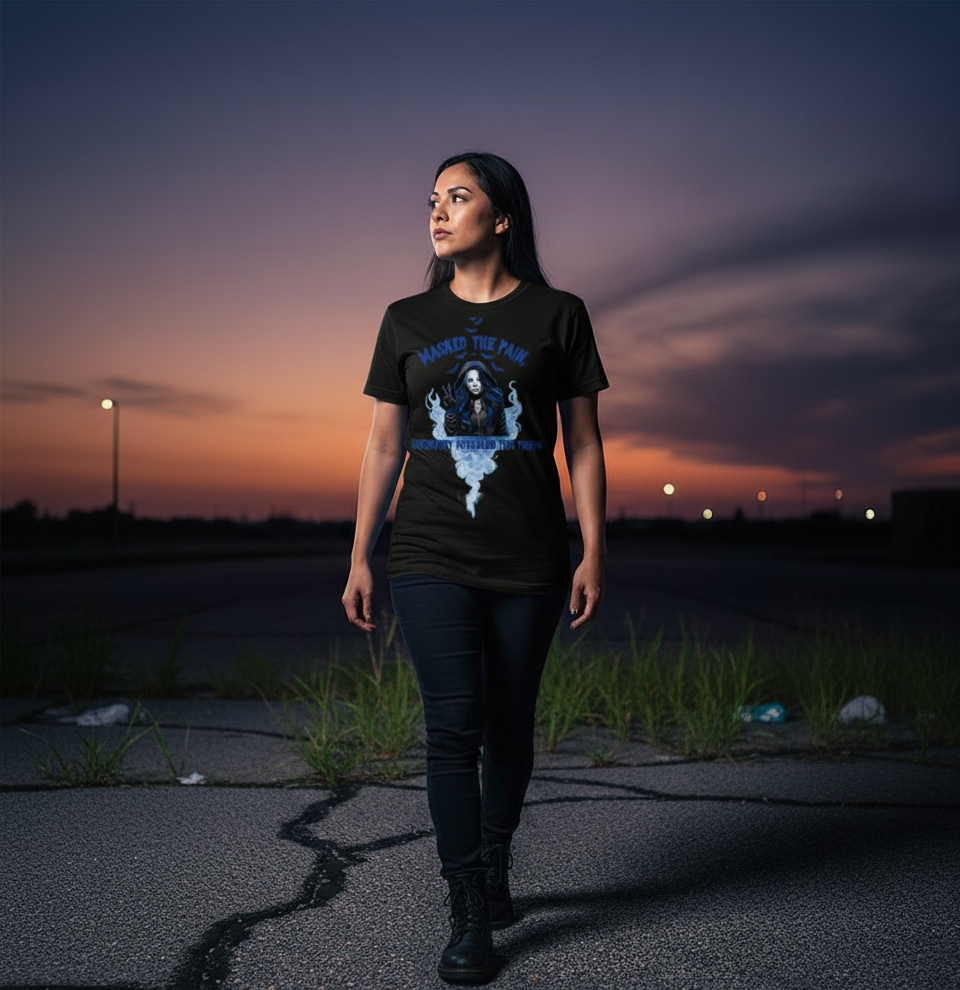 Recovery-Themed Unisex Heavy Cotton Tee – Masked The Pain, Gift for Mental Health Awareness, Comfortable Casual Wear, Support Recovery [...]