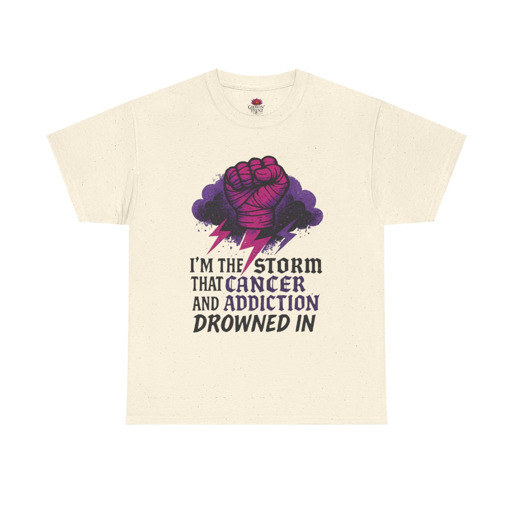 Empowering Cancer Awareness T-Shirt - Fight Against Addiction, Hope, Strength, Gift for Survivors, Unisex Tee