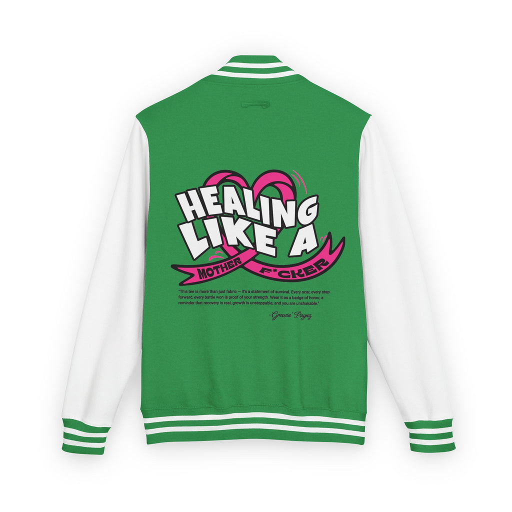 Healing Like a Mother Letterman Jacket, Unisex Varsity Jacket, Trendy Outerwear, Gift for Moms, Stylish Letterman for Her, Casual [...]