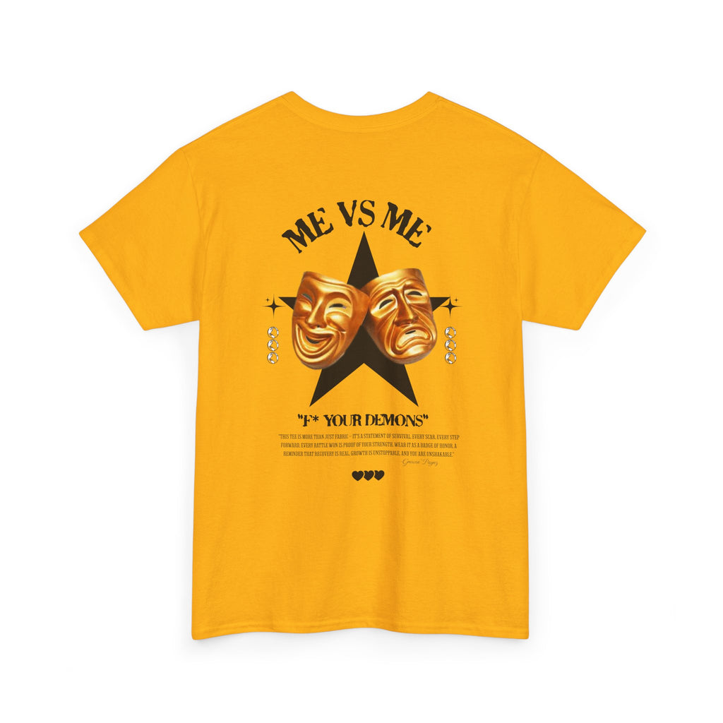 (DESIGN PRINT ON BACK)  Me vs. Me Unisex Motivational Tee - Fit for Daily Wear, Casual Events, Gift for Friends, Self-expression, Inspirational Quotes