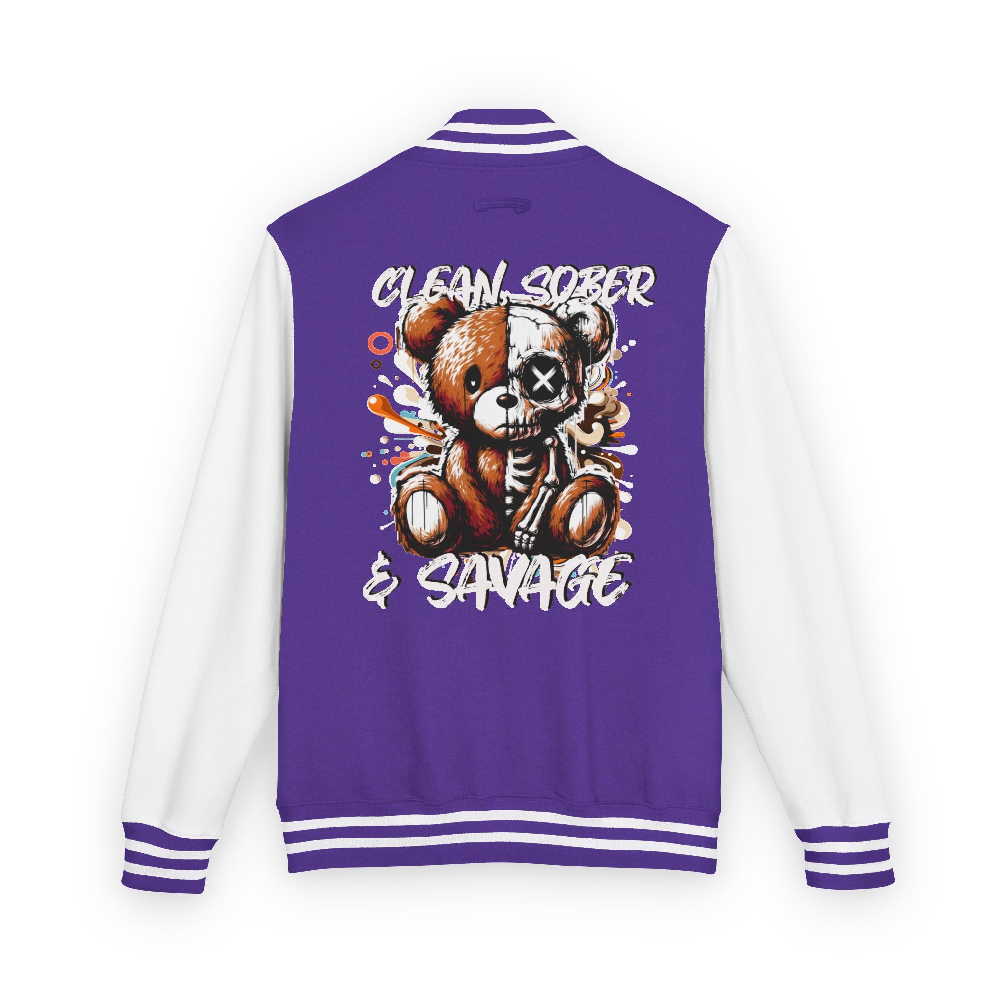 Clean, Sober & Savage Unisex Heavyweight Letterman Jacket | Trendy College Apparel, Retro Sportswear, Casual Jacket, Gift for Teens, [...]