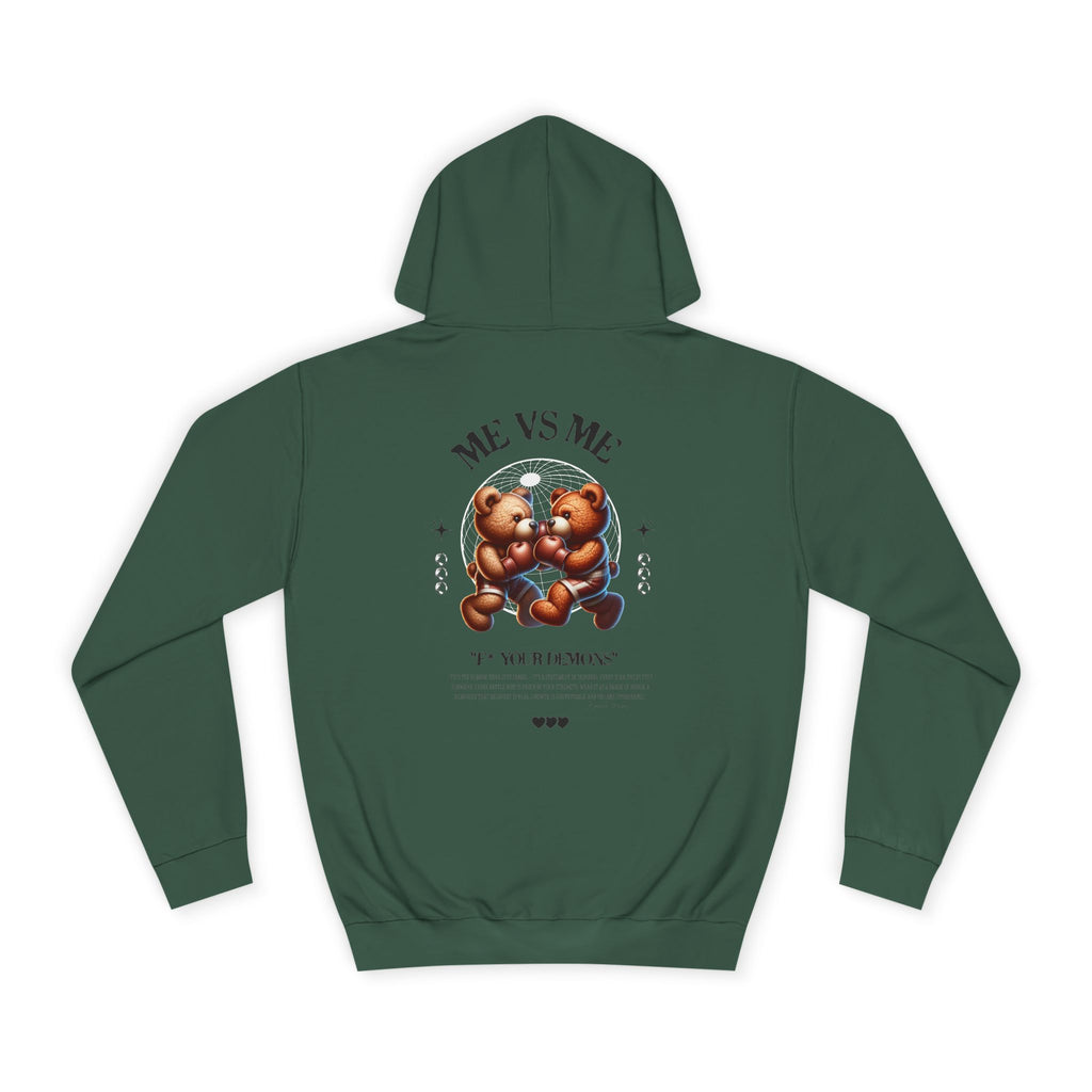 Unisex Teddy Bear College Hoodie, Cozy Streetwear, Perfect Gift for Students, Fall Wardrobe Essential, Casual Everyday Style