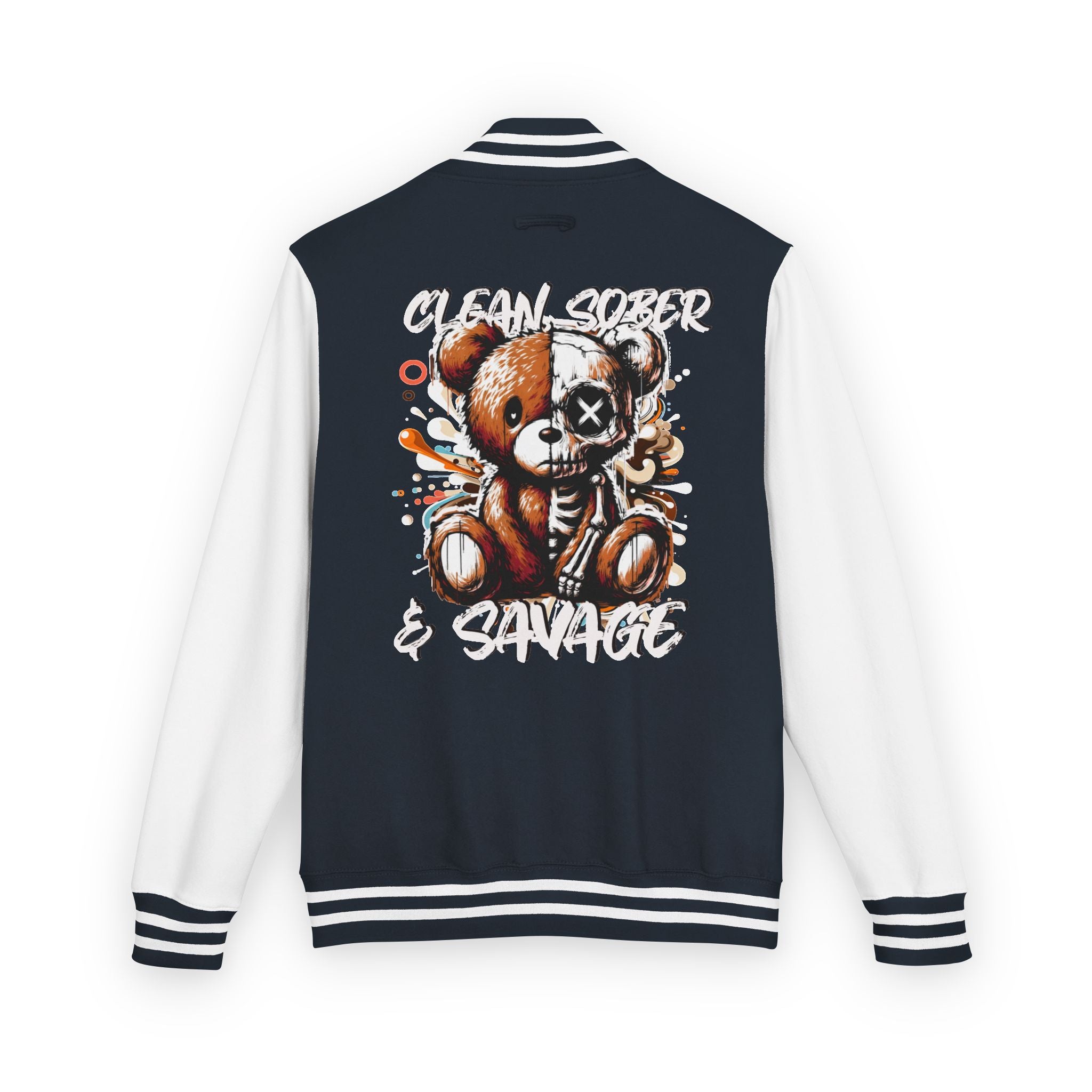 Clean, Sober & Savage Unisex Heavyweight Letterman Jacket | Trendy College Apparel, Retro Sportswear, Casual Jacket, Gift for Teens, [...]