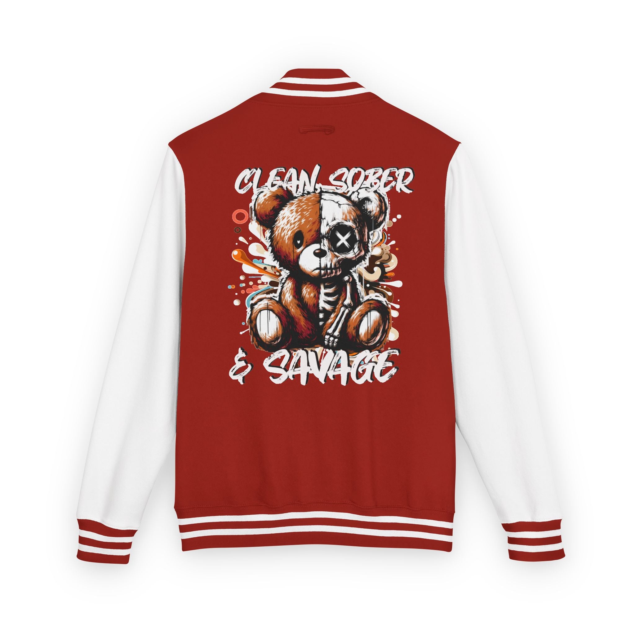 Clean, Sober & Savage Unisex Heavyweight Letterman Jacket | Trendy College Apparel, Retro Sportswear, Casual Jacket, Gift for Teens, [...]