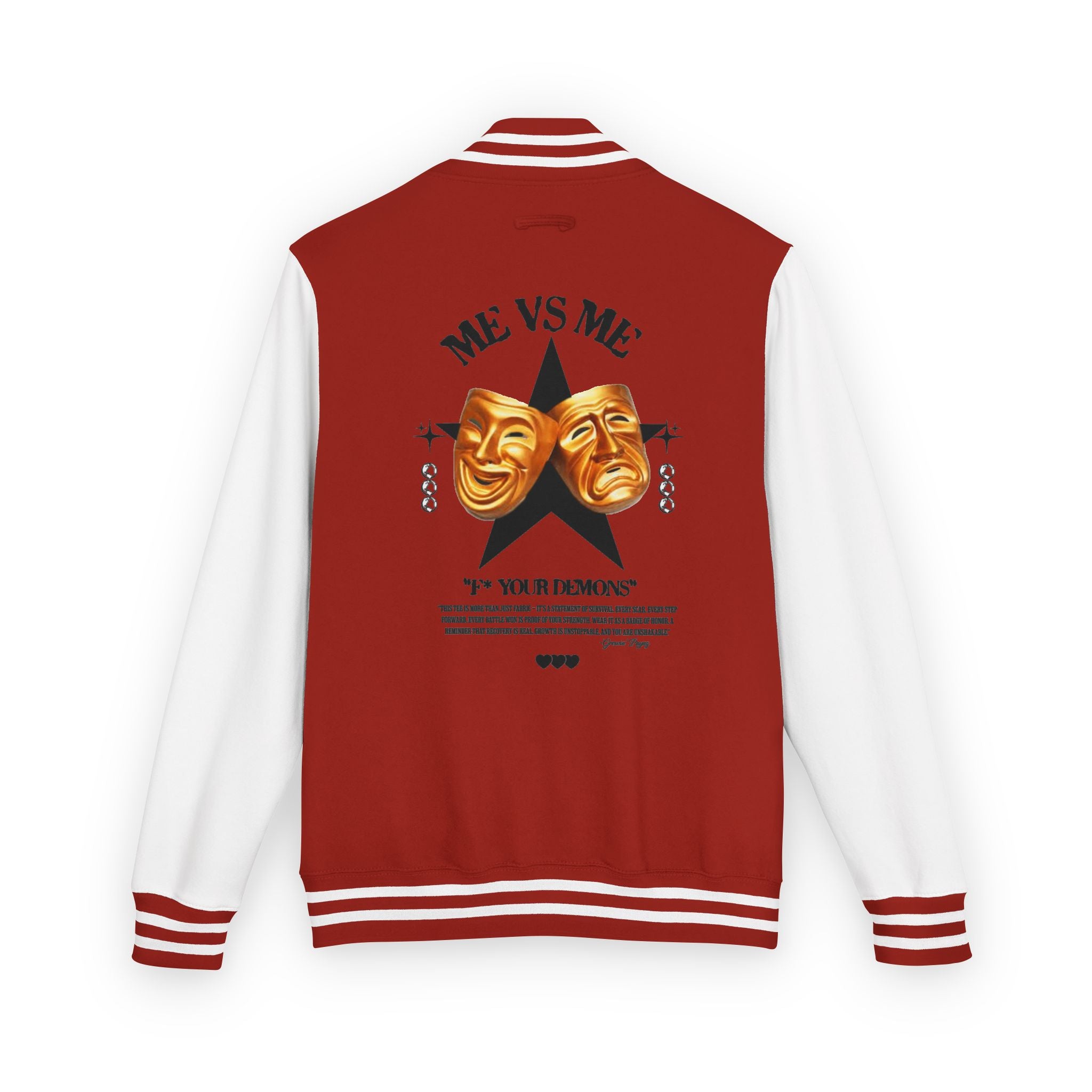 Unisex Heavyweight Letterman Jacket with Bold Artwork, Casual Style, Perfect for Theatre Lovers, Comfortable Streetwear, Great Gift [...]