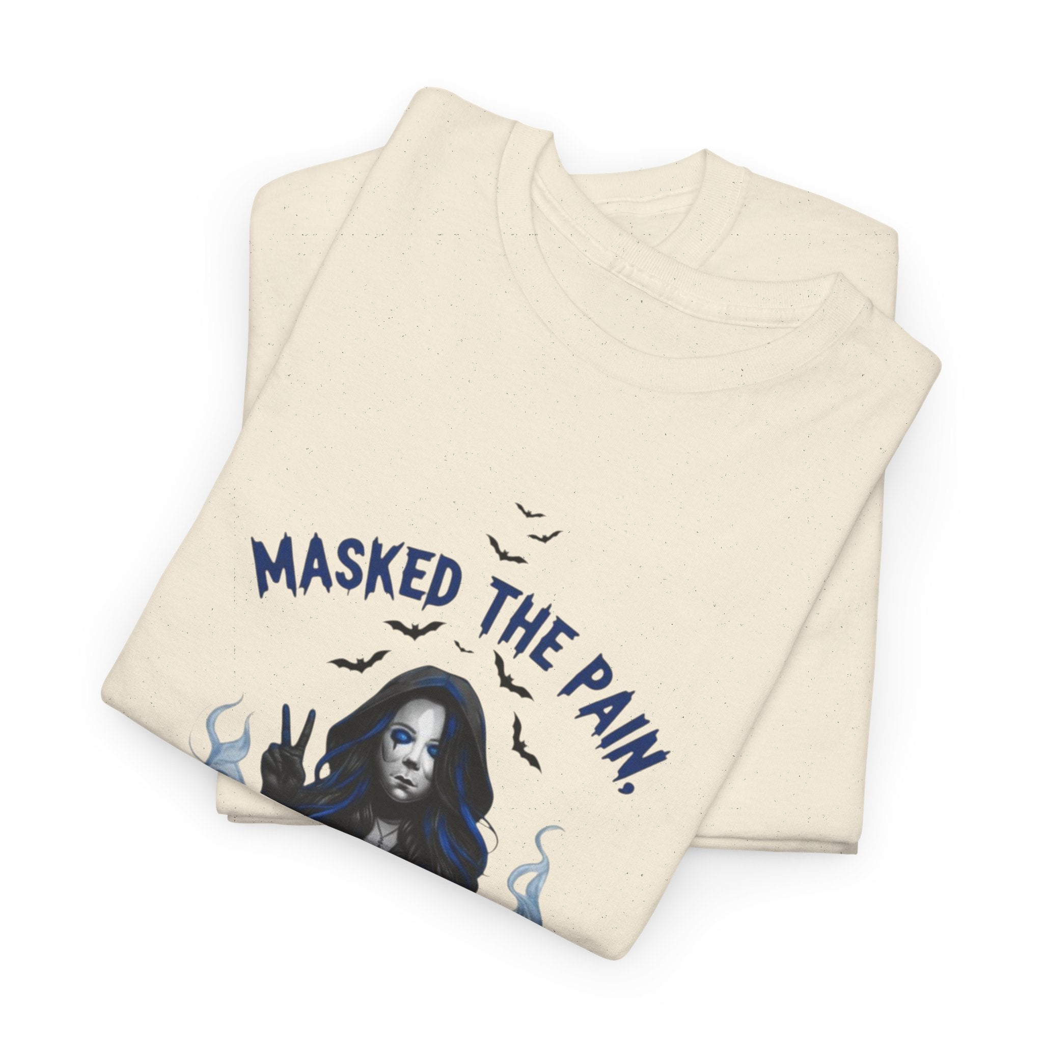 Recovery-Themed Unisex Heavy Cotton Tee – Masked The Pain, Gift for Mental Health Awareness, Comfortable Casual Wear, Support Recovery [...]