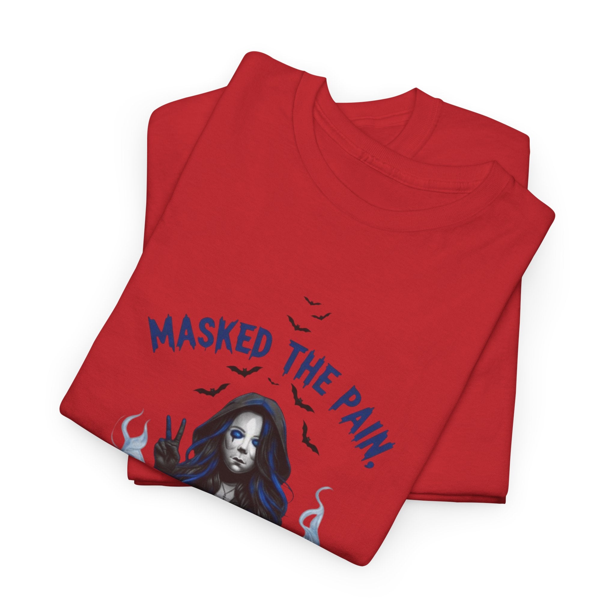 Recovery-Themed Unisex Heavy Cotton Tee – Masked The Pain, Gift for Mental Health Awareness, Comfortable Casual Wear, Support Recovery [...]