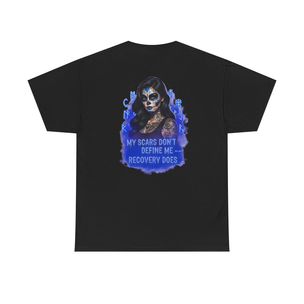 Recovery-Themed Unisex Cotton Tee, Inspirational T-Shirt, Mental Health Awareness Shirt, Scars Don't Define You, Self-Care Apparel
