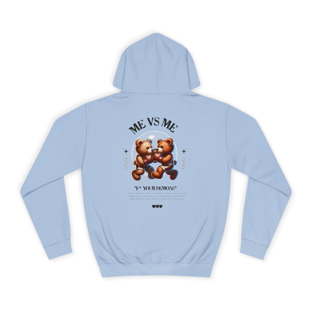 Unisex Teddy Bear College Hoodie, Cozy Streetwear, Perfect Gift for Students, Fall Wardrobe Essential, Casual Everyday Style