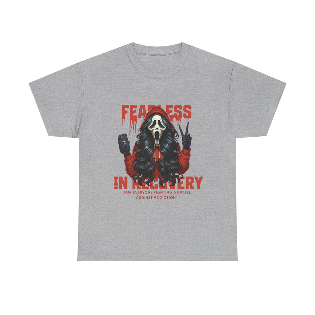 (DESIGN ON FRONT) Fearless in Recovery Unisex Heavy Cotton Tee