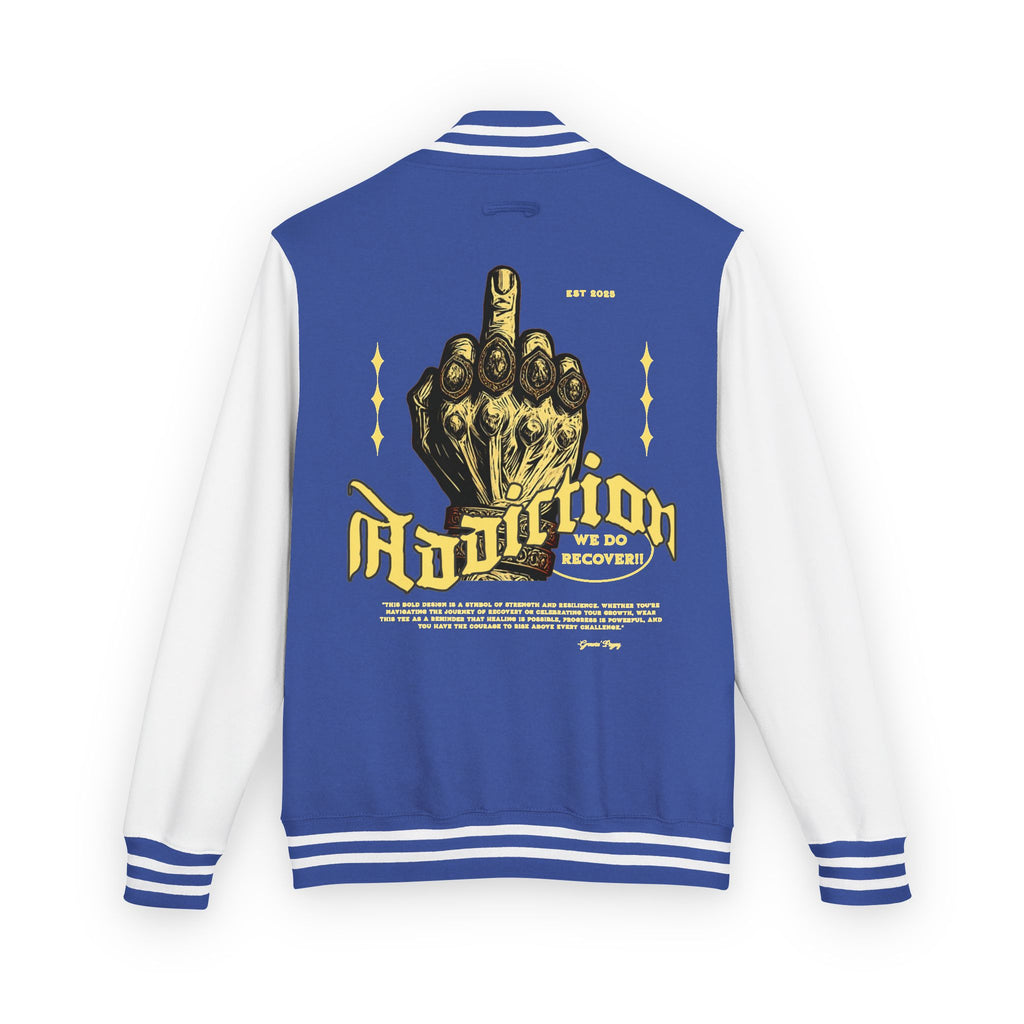 Unisex Heavyweight Letterman Jacket with Unique Graphic Design, Trendy Varsity Style, Casual Outerwear, Gift for Him/Her, Perfect for [...]