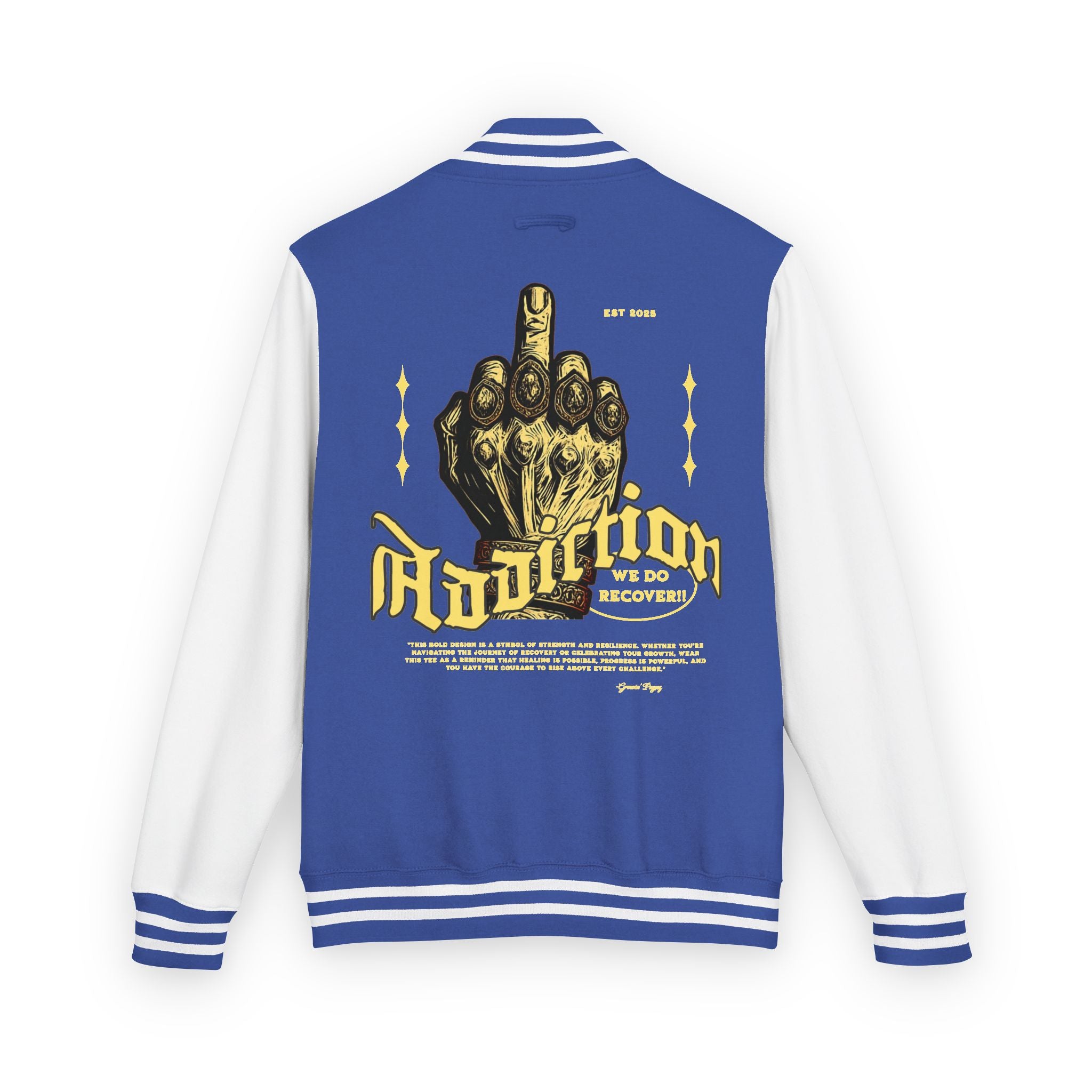 Unisex Heavyweight Letterman Jacket with Unique Graphic Design, Trendy Varsity Style, Casual Outerwear, Gift for Him/Her, Perfect for [...]