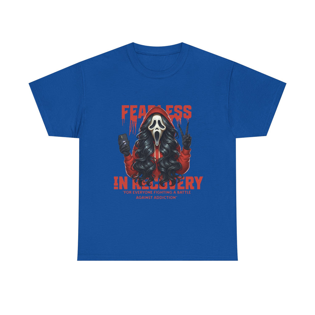 (DESIGN ON FRONT) Fearless in Recovery Unisex Heavy Cotton Tee