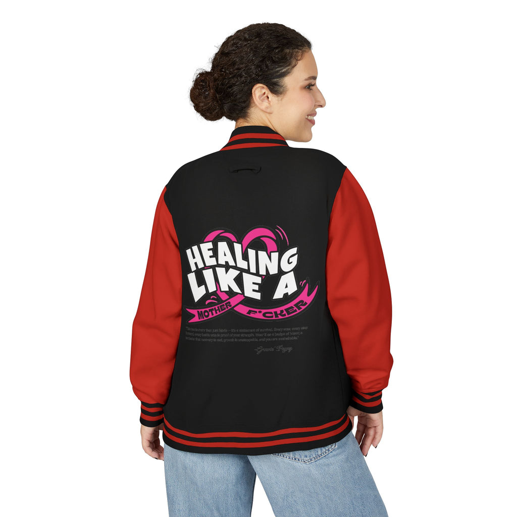Healing Like a Mother Letterman Jacket, Unisex Varsity Jacket, Trendy Outerwear, Gift for Moms, Stylish Letterman for Her, Casual [...]