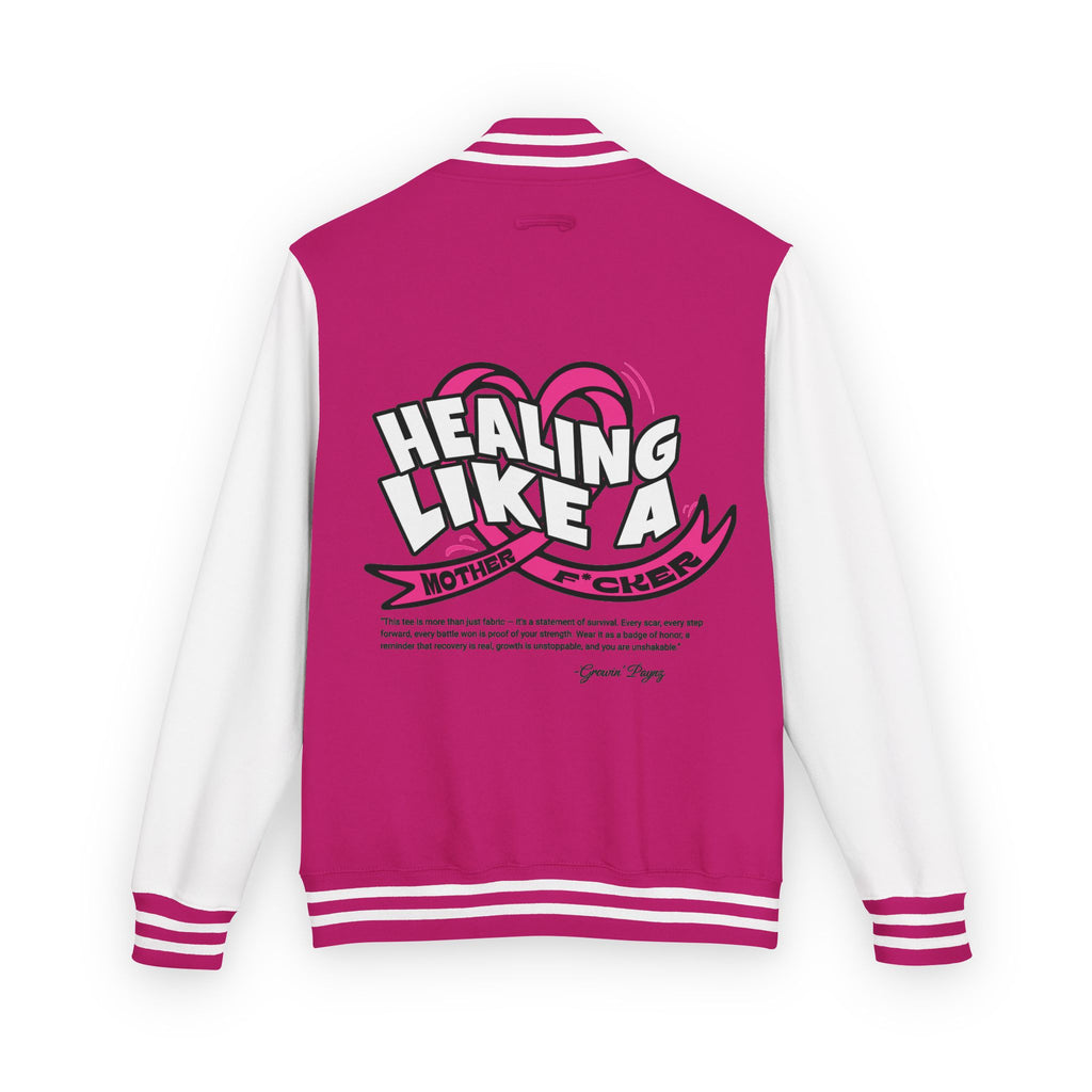 Healing Like a Mother Letterman Jacket, Unisex Varsity Jacket, Trendy Outerwear, Gift for Moms, Stylish Letterman for Her, Casual [...]