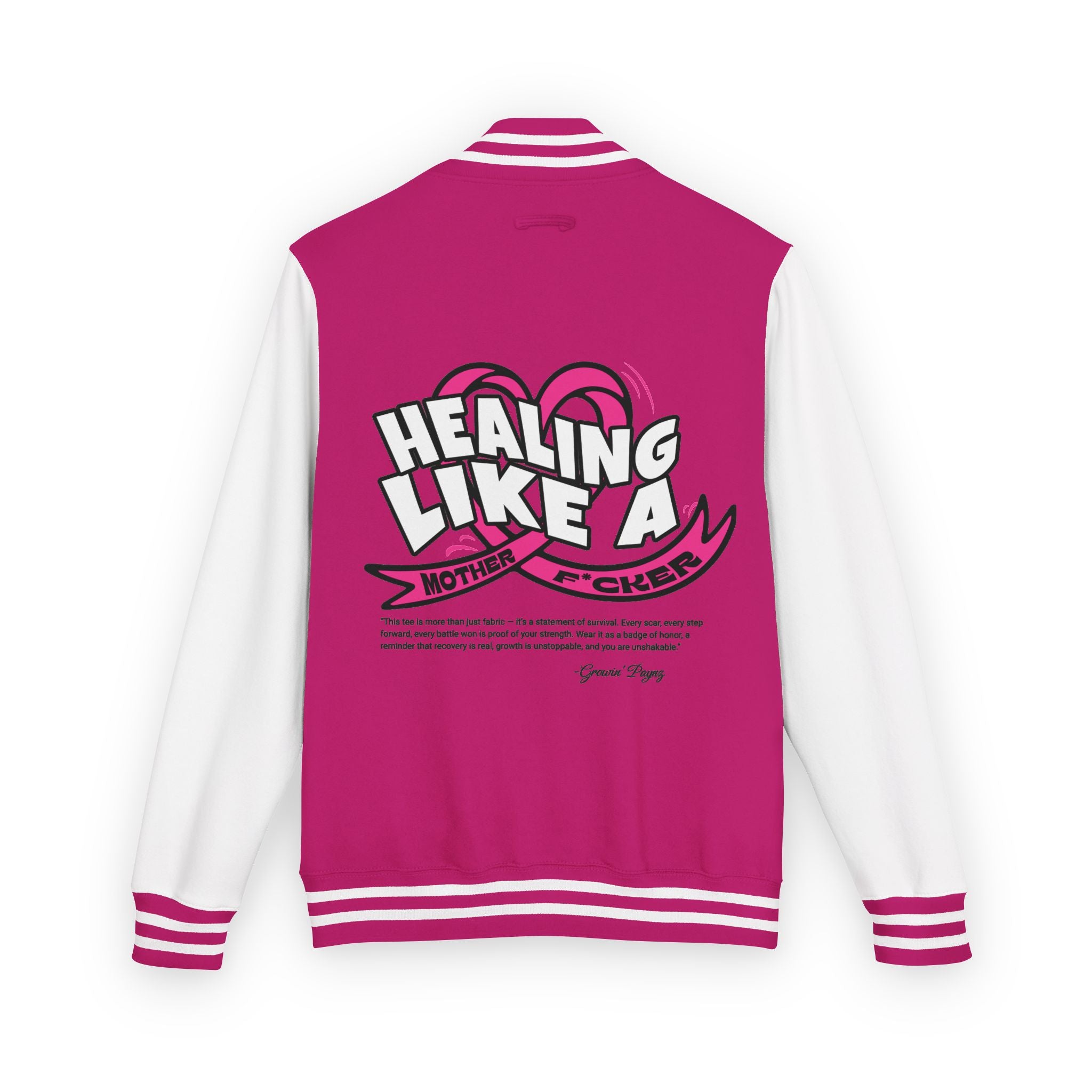Healing Like a Mother Letterman Jacket, Unisex Varsity Jacket, Trendy Outerwear, Gift for Moms, Stylish Letterman for Her, Casual [...]