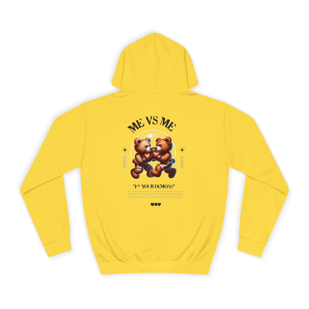 Unisex Teddy Bear College Hoodie, Cozy Streetwear, Perfect Gift for Students, Fall Wardrobe Essential, Casual Everyday Style