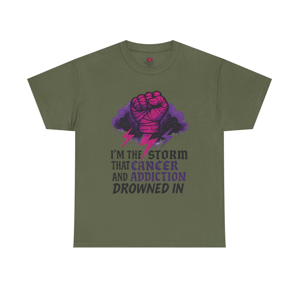 Empowering Cancer Awareness T-Shirt - Fight Against Addiction, Hope, Strength, Gift for Survivors, Unisex Tee