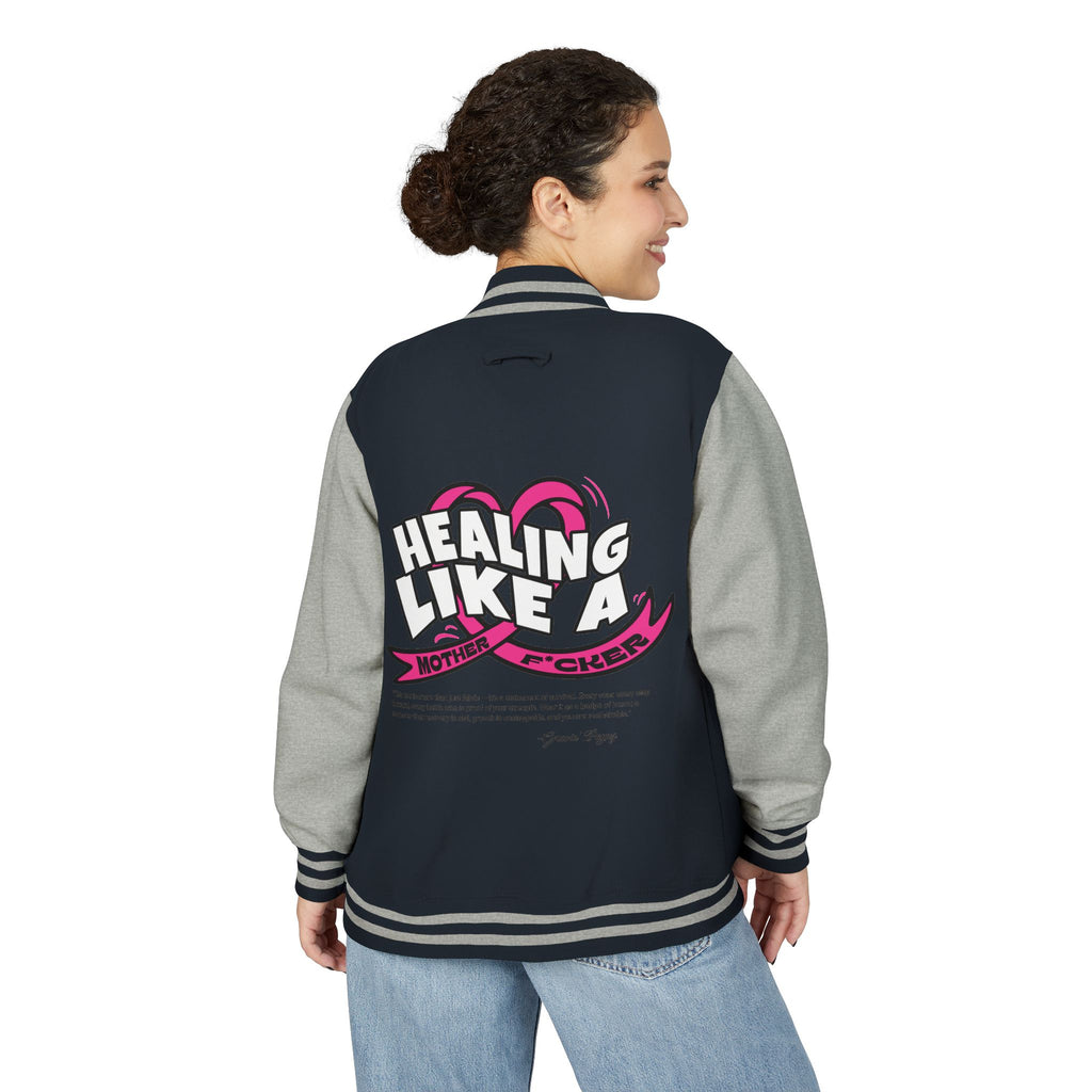 Healing Like a Mother Letterman Jacket, Unisex Varsity Jacket, Trendy Outerwear, Gift for Moms, Stylish Letterman for Her, Casual [...]