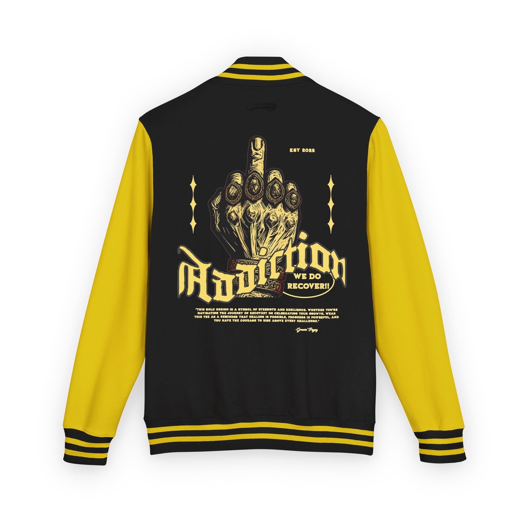 Unisex Heavyweight Letterman Jacket with Unique Graphic Design, Trendy Varsity Style, Casual Outerwear, Gift for Him/Her, Perfect for [...]