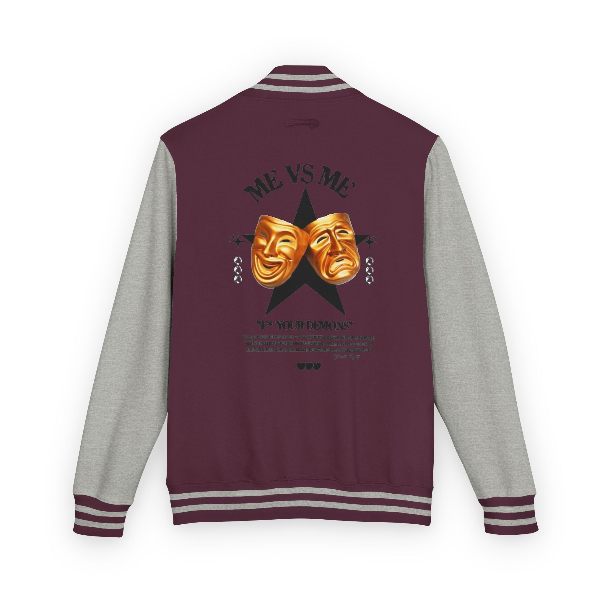 Unisex Heavyweight Letterman Jacket with Bold Artwork, Casual Style, Perfect for Theatre Lovers, Comfortable Streetwear, Great Gift [...]
