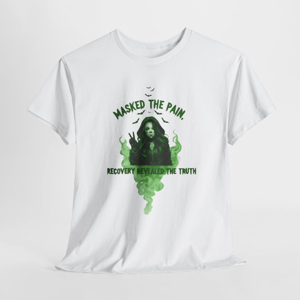 Recovery Awareness Tee, Masked The Pain Shirt, Unisex Cotton T-Shirt, Support Mental Health, Gift for Friends and Family, Recovery [...]