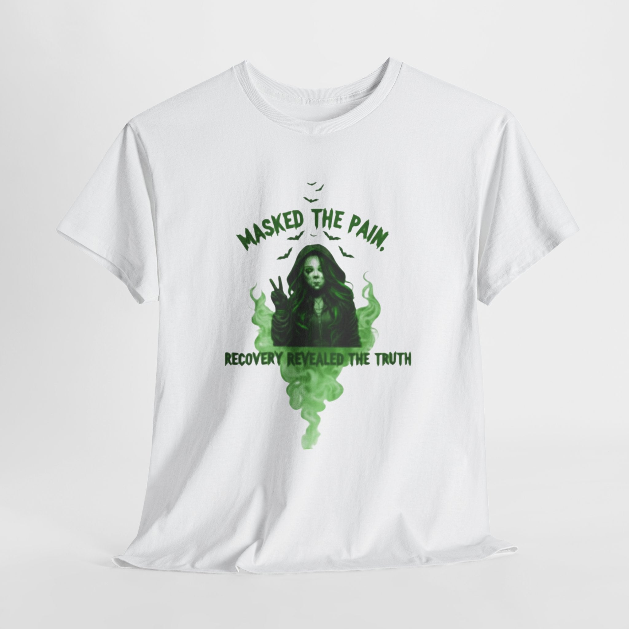 Recovery Awareness Tee, Masked The Pain Shirt, Unisex Cotton T-Shirt, Support Mental Health, Gift for Friends and Family, Recovery [...]