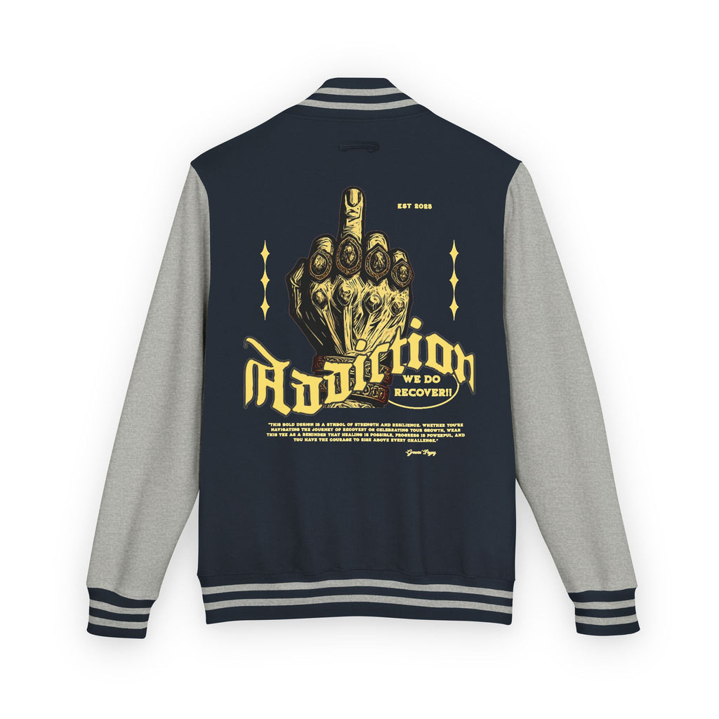 Unisex Heavyweight Letterman Jacket with Unique Graphic Design, Trendy Varsity Style, Casual Outerwear, Gift for Him/Her, Perfect for [...]