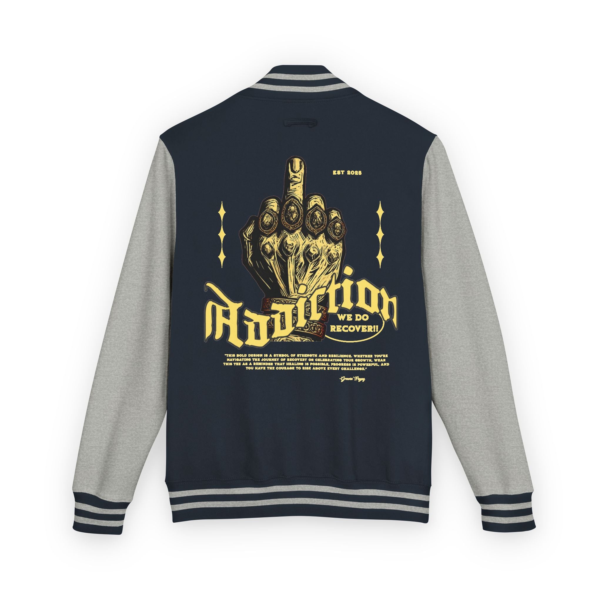 Unisex Heavyweight Letterman Jacket with Unique Graphic Design, Trendy Varsity Style, Casual Outerwear, Gift for Him/Her, Perfect for [...]