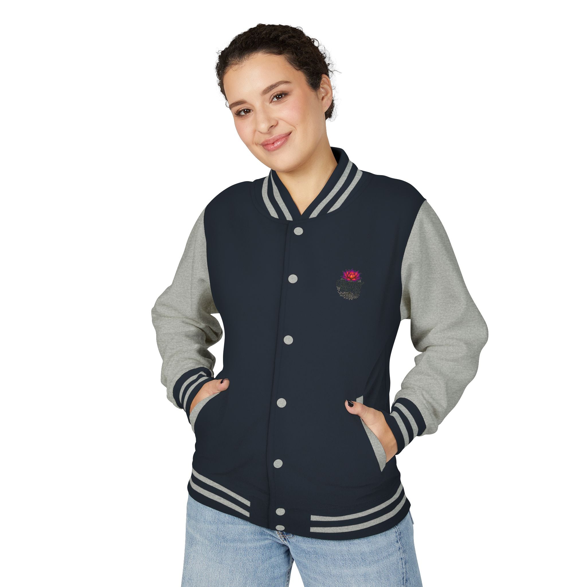 Healing Like a Mother Letterman Jacket, Unisex Varsity Jacket, Trendy Outerwear, Gift for Moms, Stylish Letterman for Her, Casual [...]
