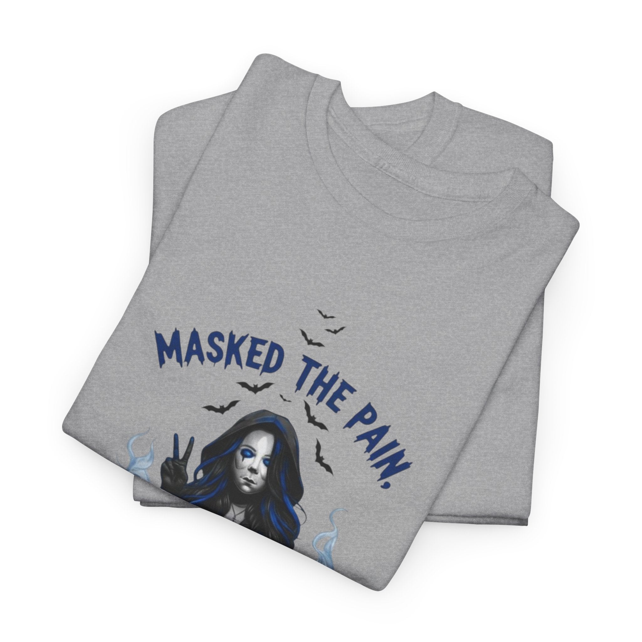 Recovery-Themed Unisex Heavy Cotton Tee – Masked The Pain, Gift for Mental Health Awareness, Comfortable Casual Wear, Support Recovery [...]