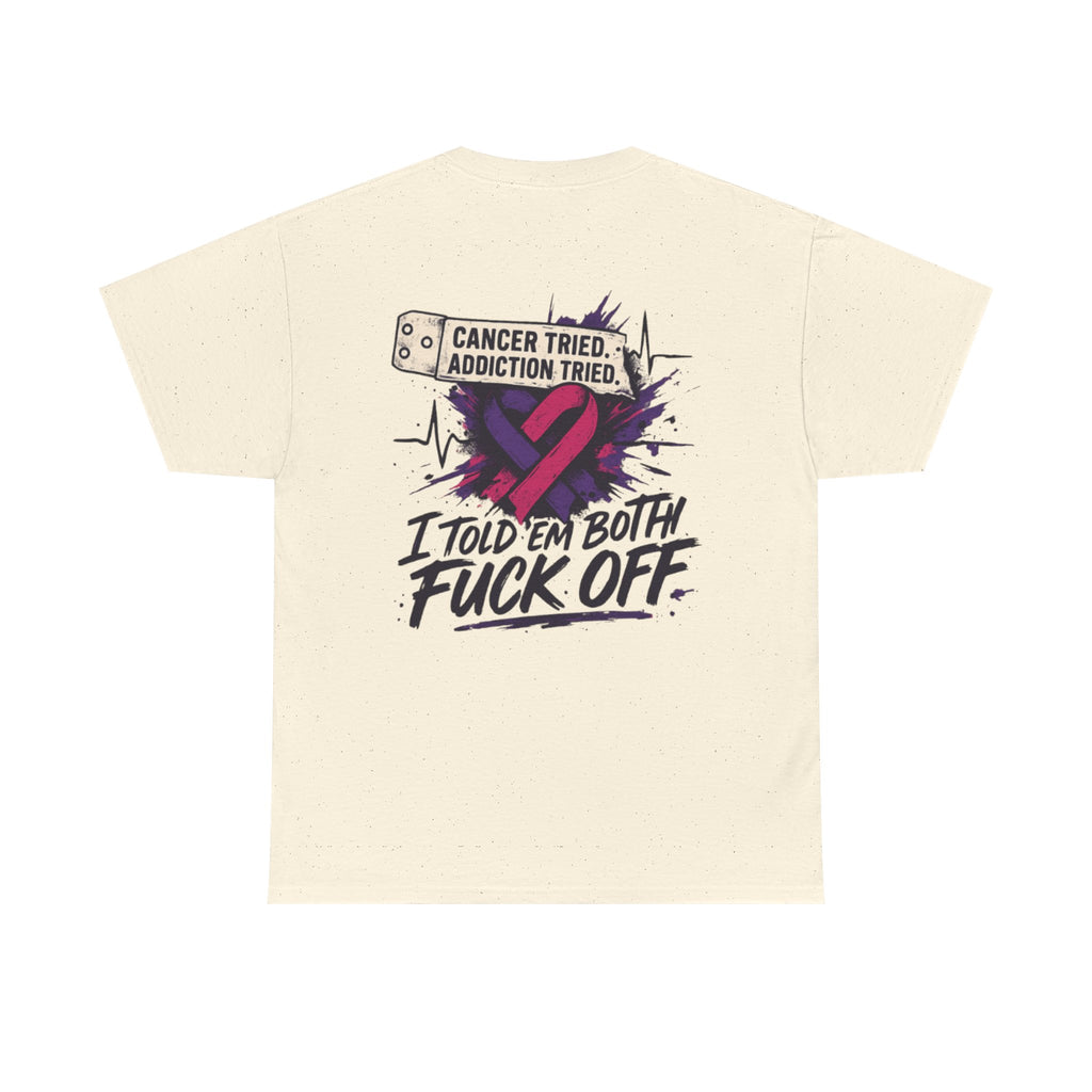 Empowering Unisex Heavy Cotton Tee - Cancer Awareness, Addiction Support, Gift for Survivors, Motivation, Everyday Wear, Inspirational Tee