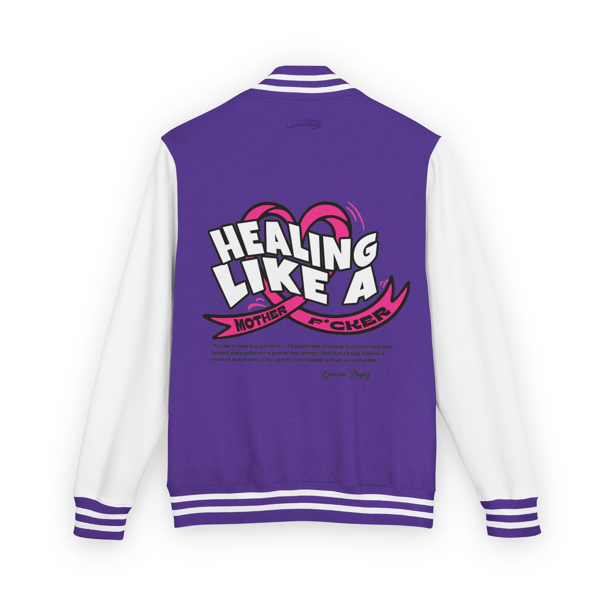 Healing Like a Mother Letterman Jacket, Unisex Varsity Jacket, Trendy Outerwear, Gift for Moms, Stylish Letterman for Her, Casual [...]