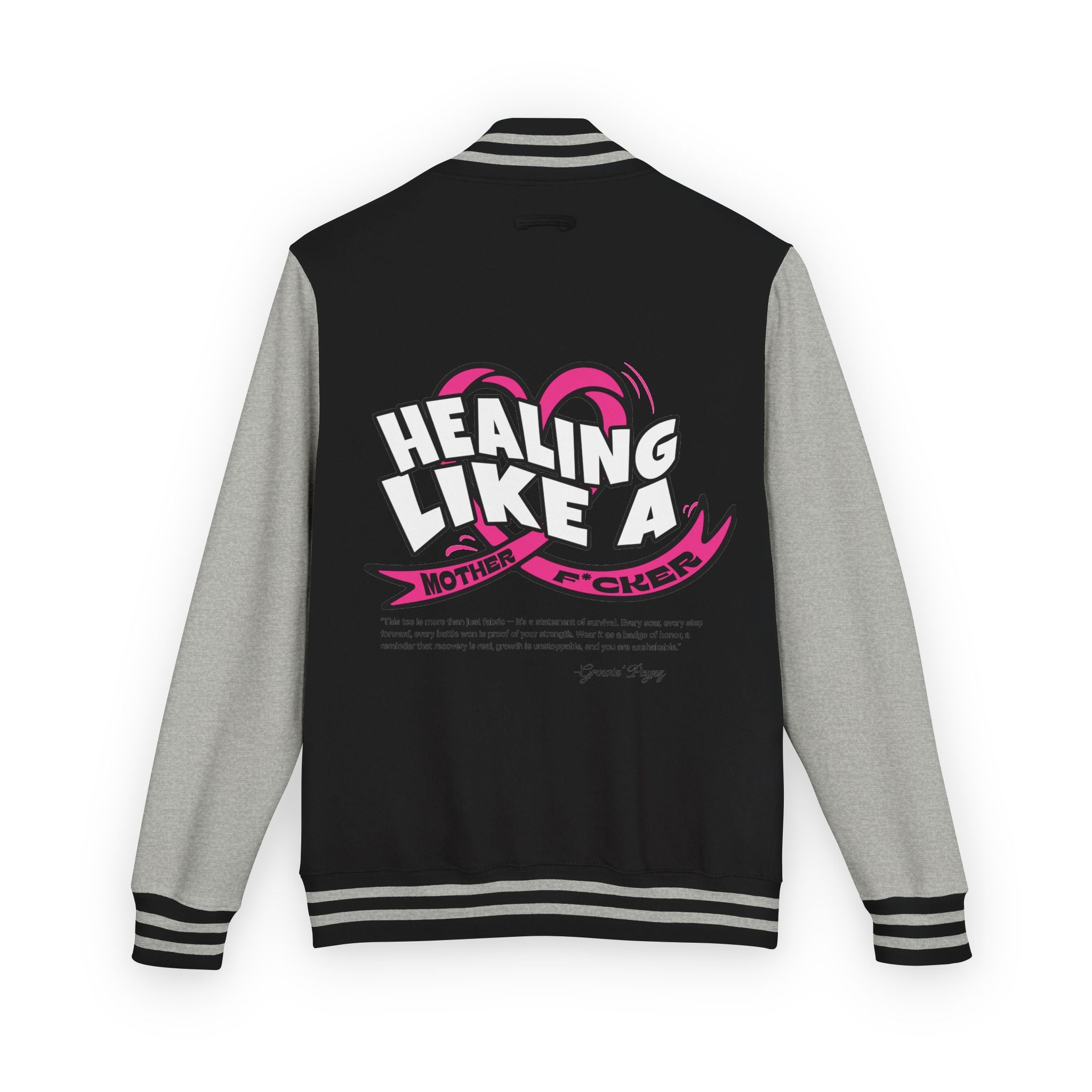 Healing Like a Mother Letterman Jacket, Unisex Varsity Jacket, Trendy Outerwear, Gift for Moms, Stylish Letterman for Her, Casual [...]