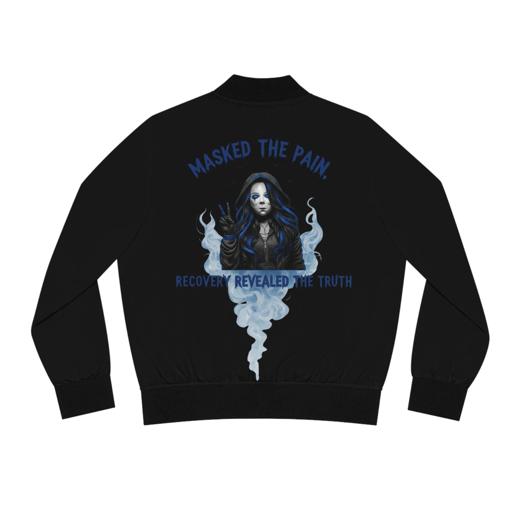 Grunge Women's Bomber Jacket, Recovery Fashion, Motivation Gift, Unique Streetwear, Layer for All Seasons