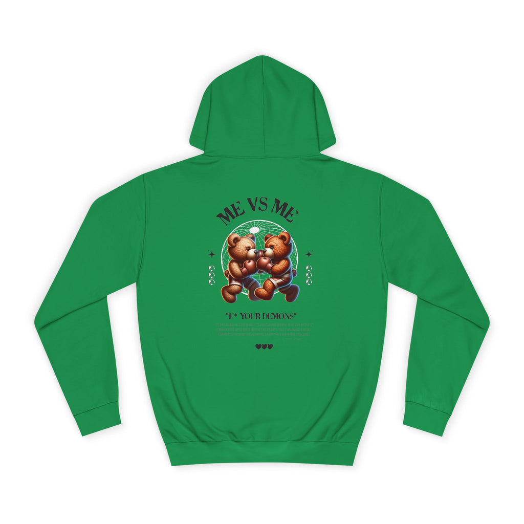 Unisex Teddy Bear College Hoodie, Cozy Streetwear, Perfect Gift for Students, Fall Wardrobe Essential, Casual Everyday Style